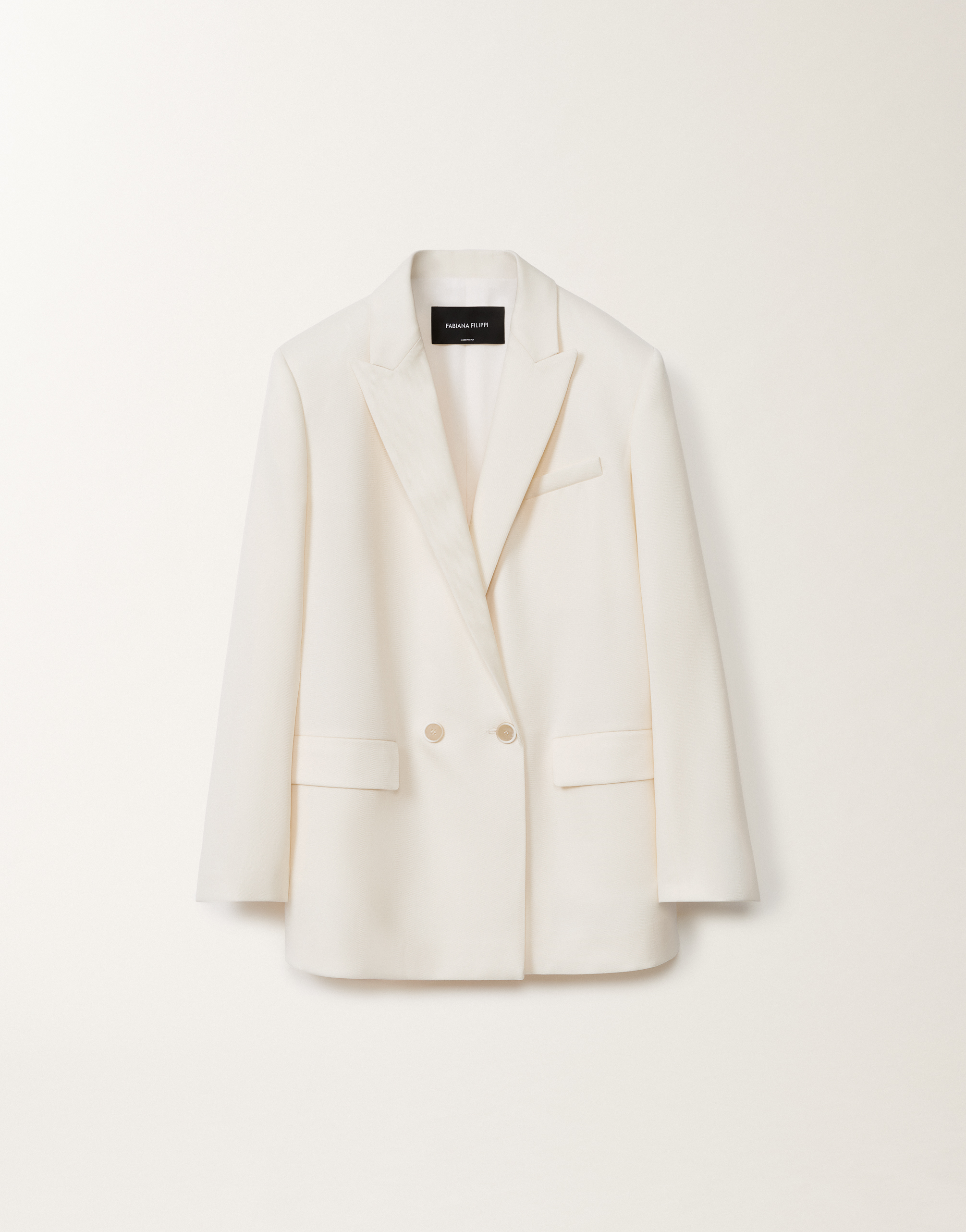 FABIANA FILIPPI LINEN AND VISCOSE DOUBLE-BREASTED JACKET 
