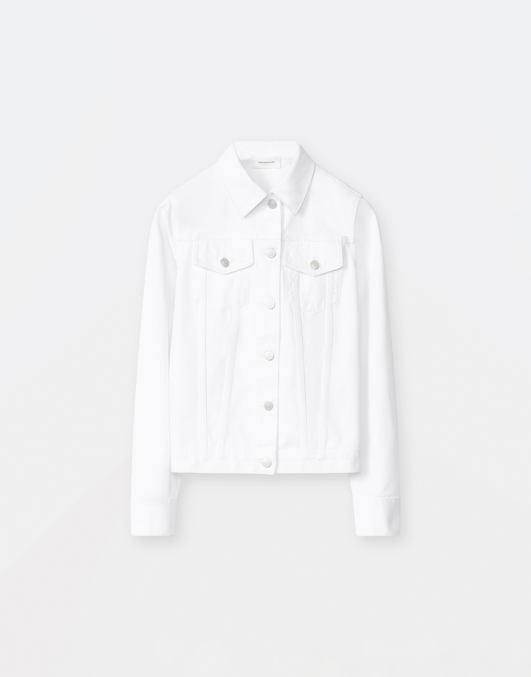Shop Fabiana Filippi White Denim Jacket