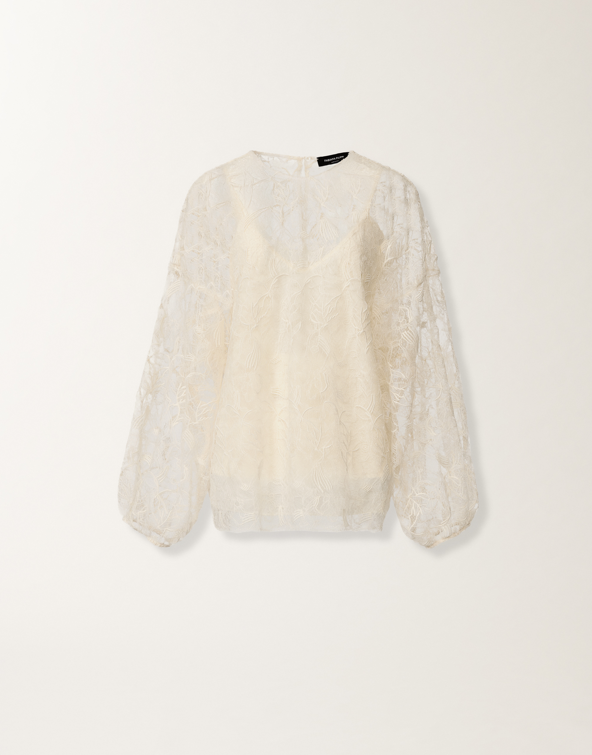 Lace top, butter for Women | Fabiana Filippi®