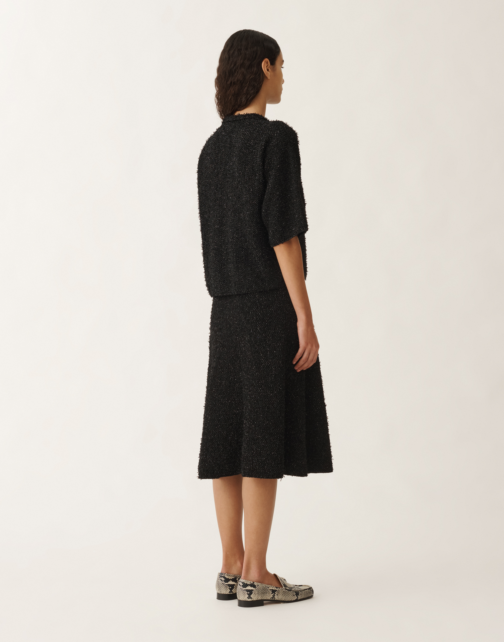 FABIANA FILIPPI TWEED-EFFECT T-SHIRT 