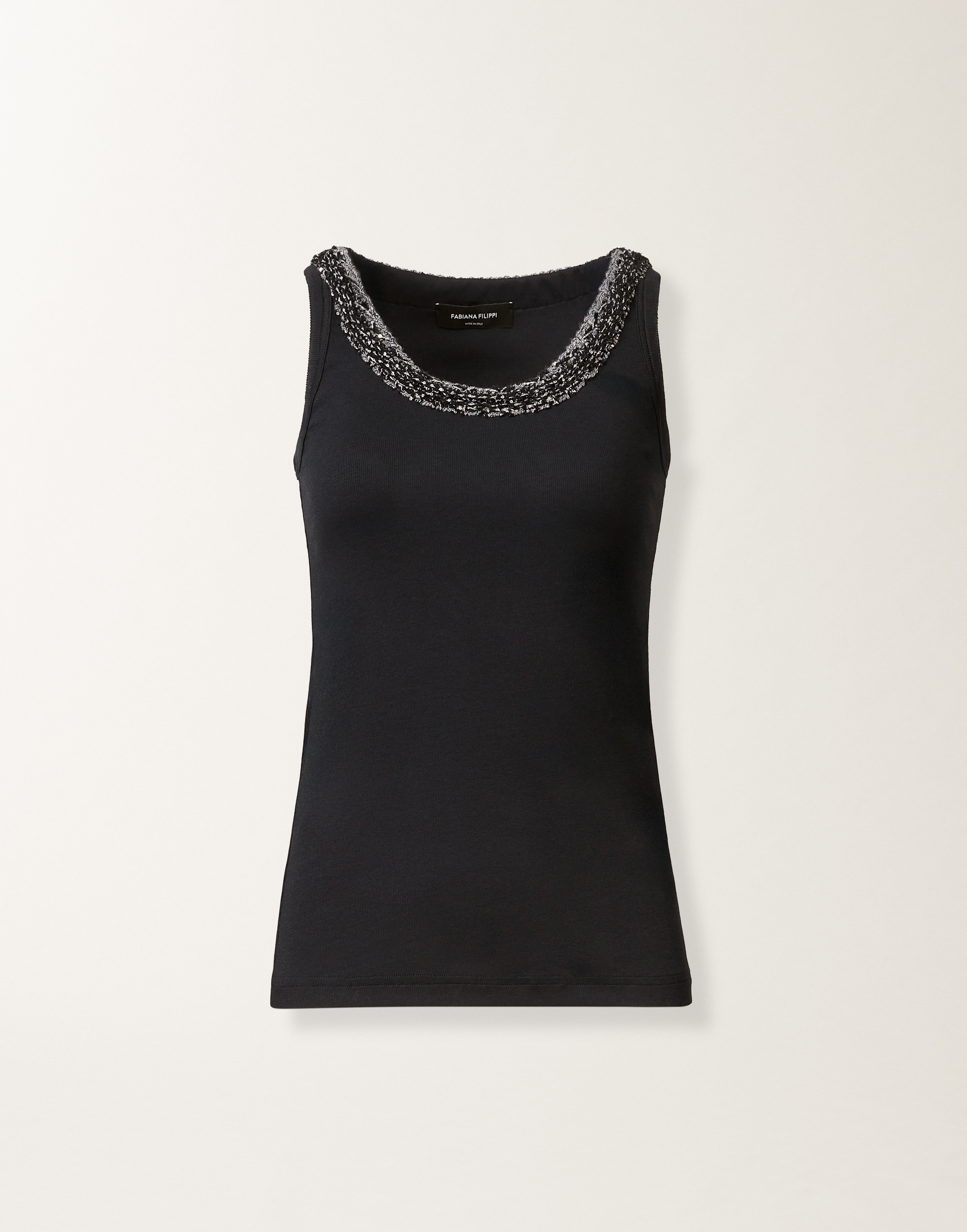 Fabiana Filippi Jersey Tank Top In Blue