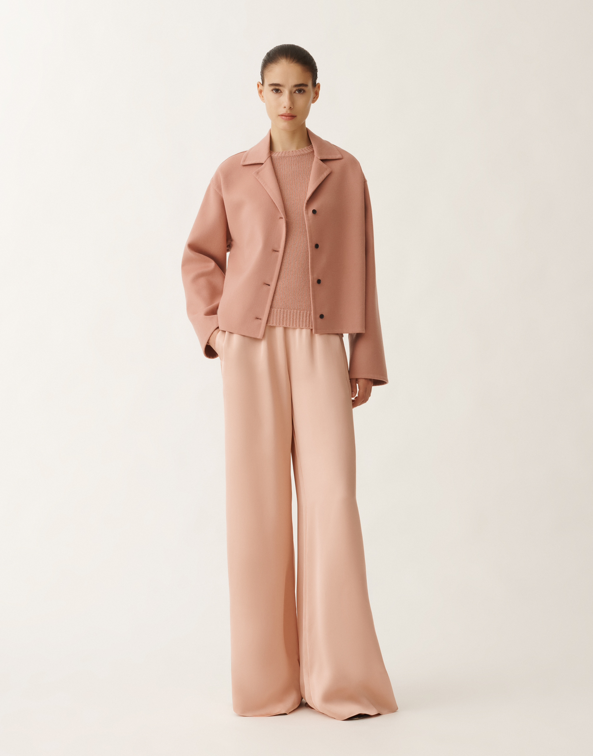 Shop Fabiana Filippi Amelia Fluid Viscose Jogging Trousers In Pink