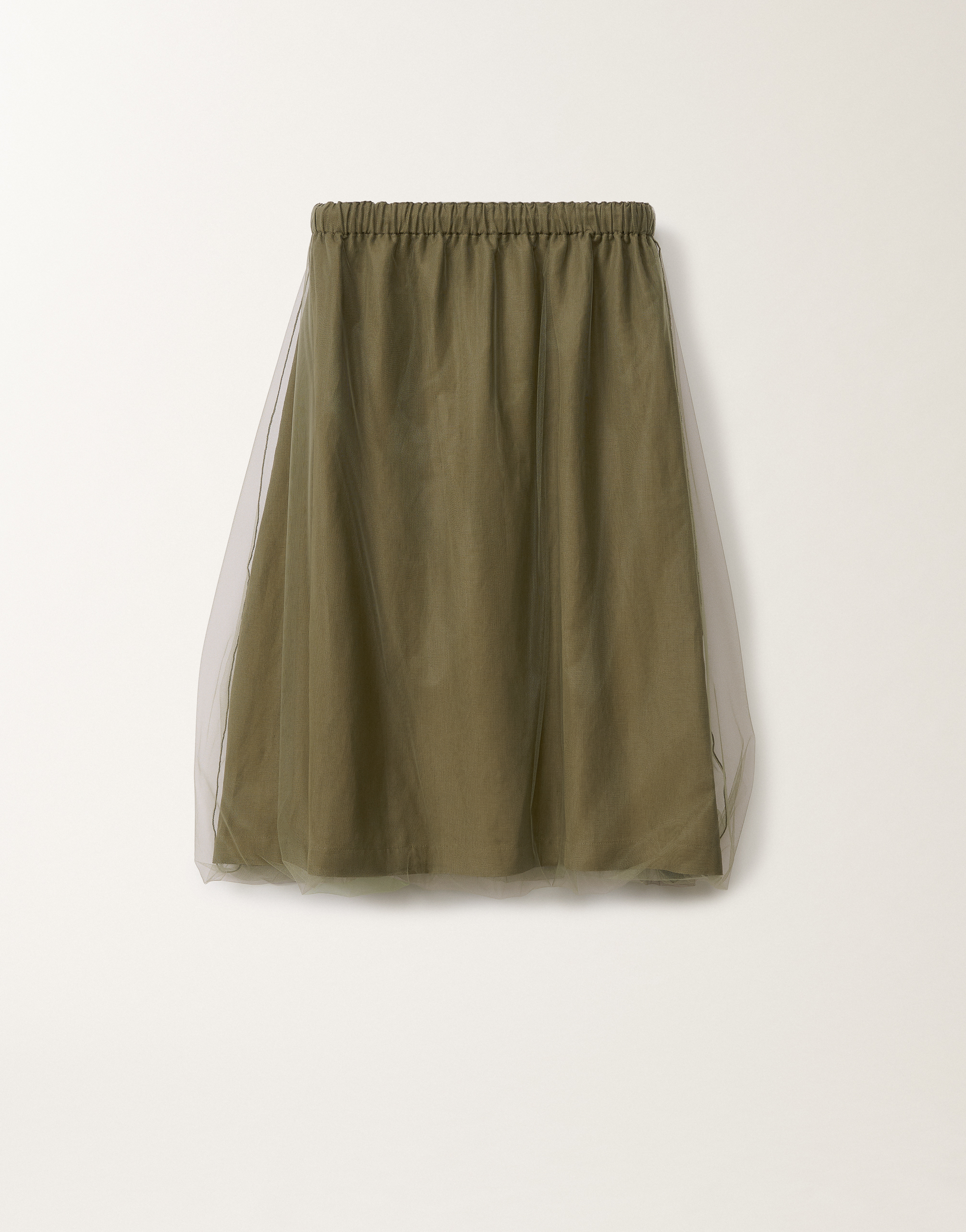 Shop Fabiana Filippi Linen And Viscose Skirt In Green