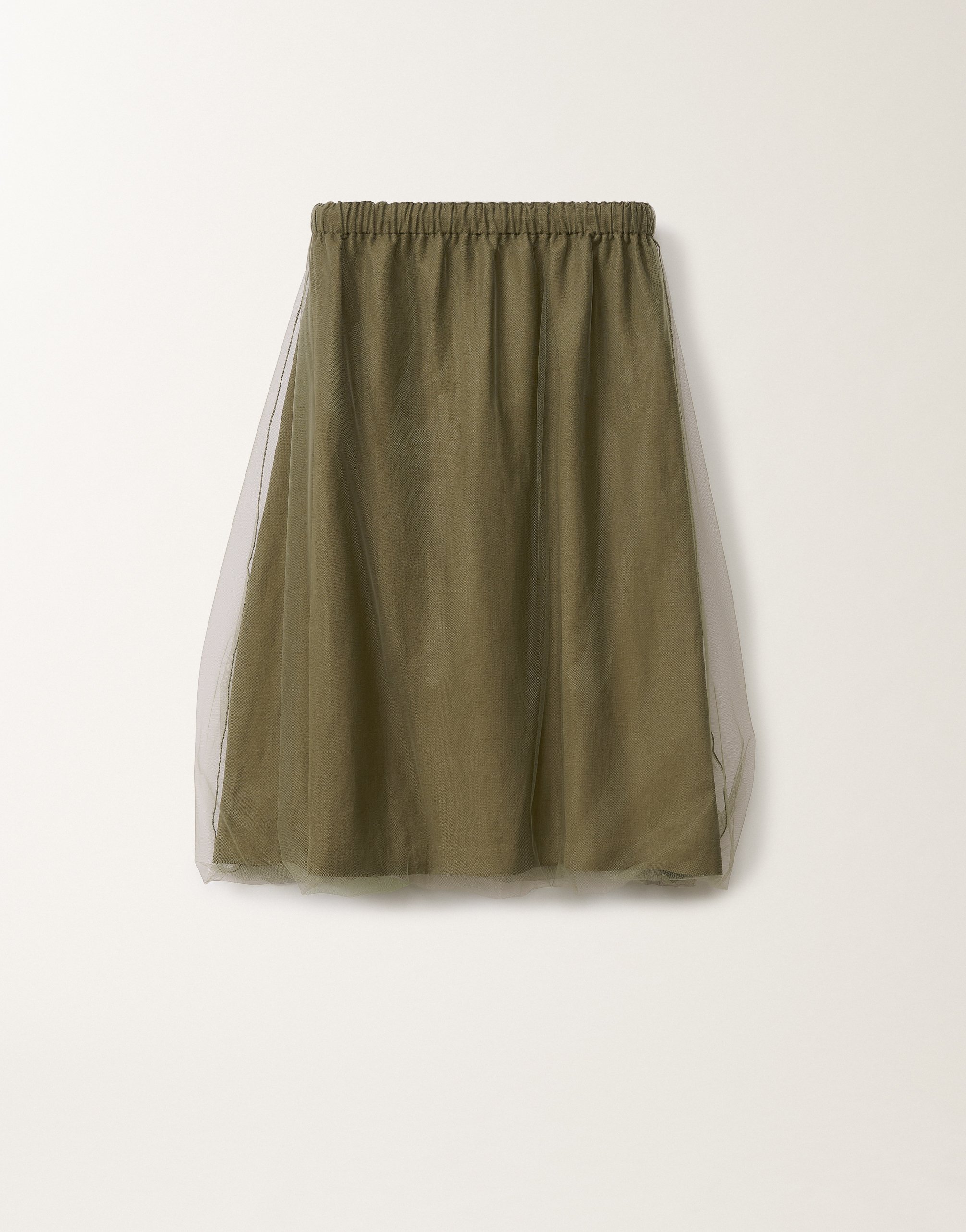 Shop Fabiana Filippi Linen And Viscose Skirt In Green