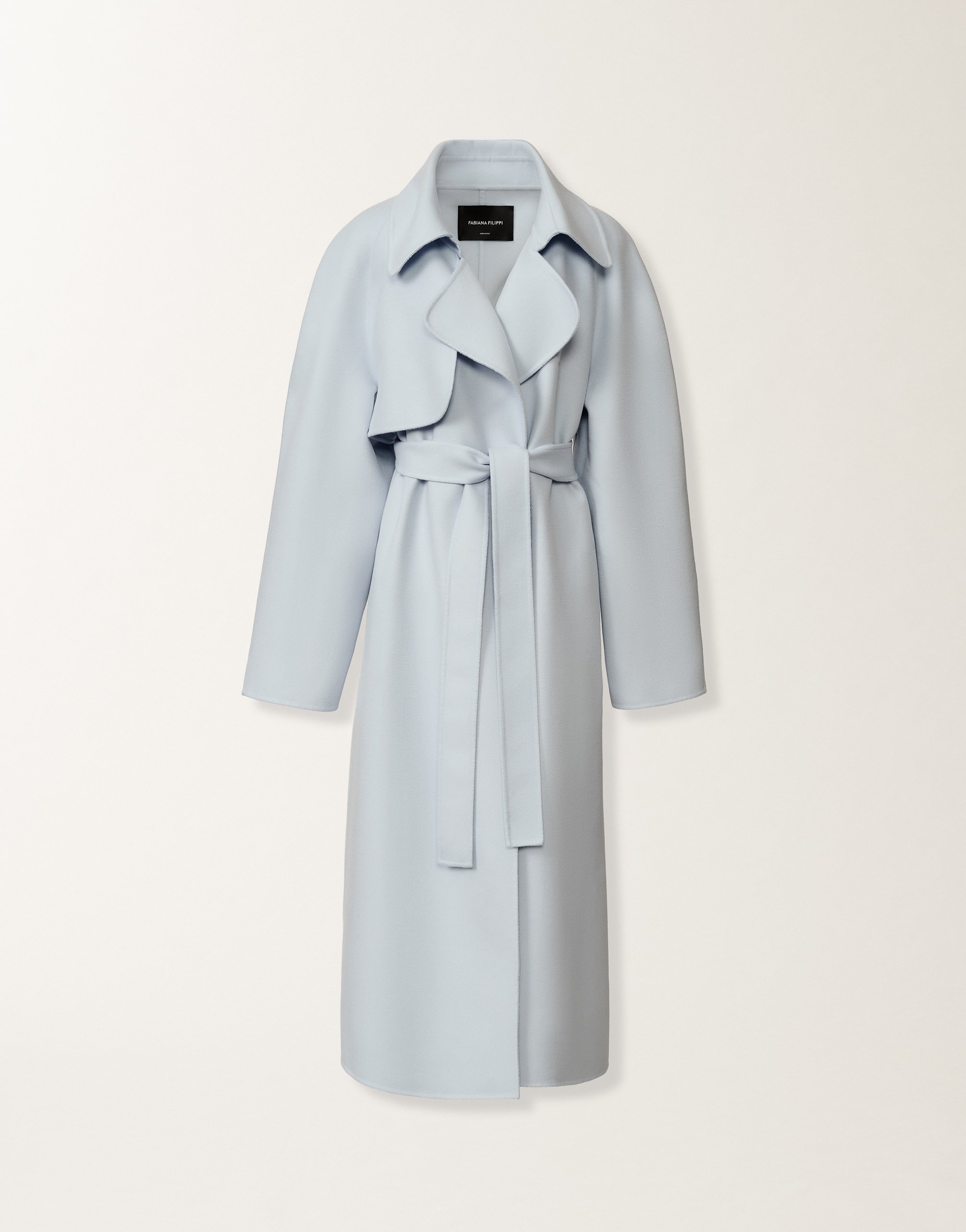 レディースDouble wool trench coat, aqua コート | Fabiana Filippi