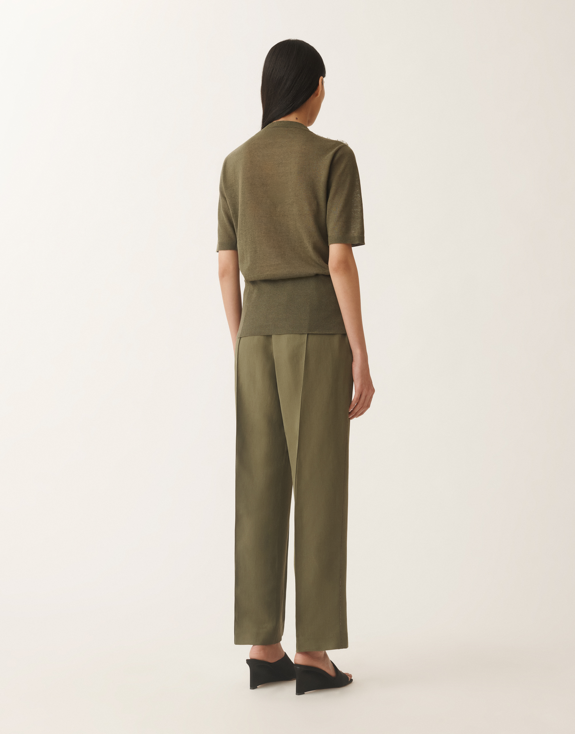 Shop Fabiana Filippi Linen Sweater In Grass
