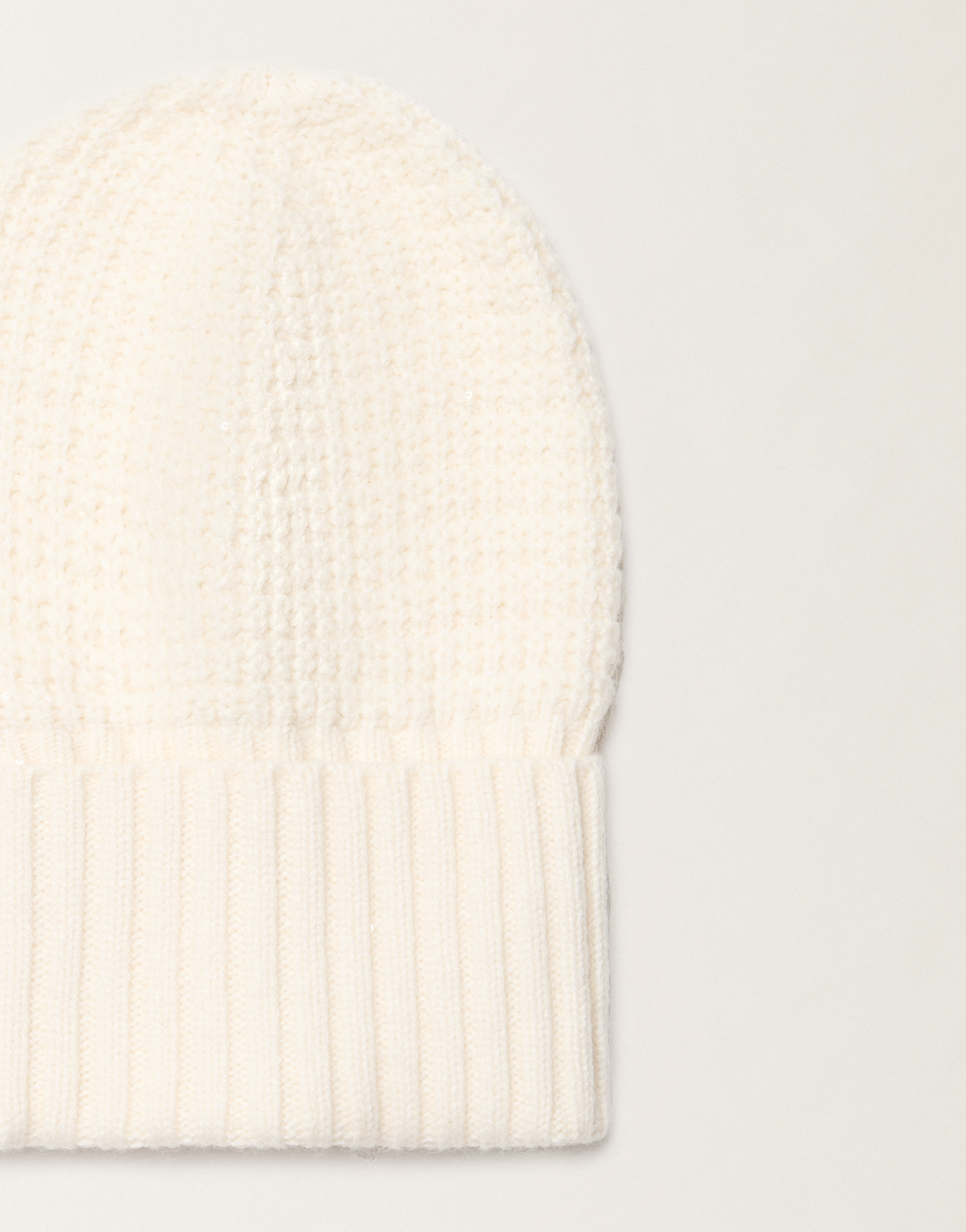 Fabiana Filippi Wool And Silk Hat With Sequins In White