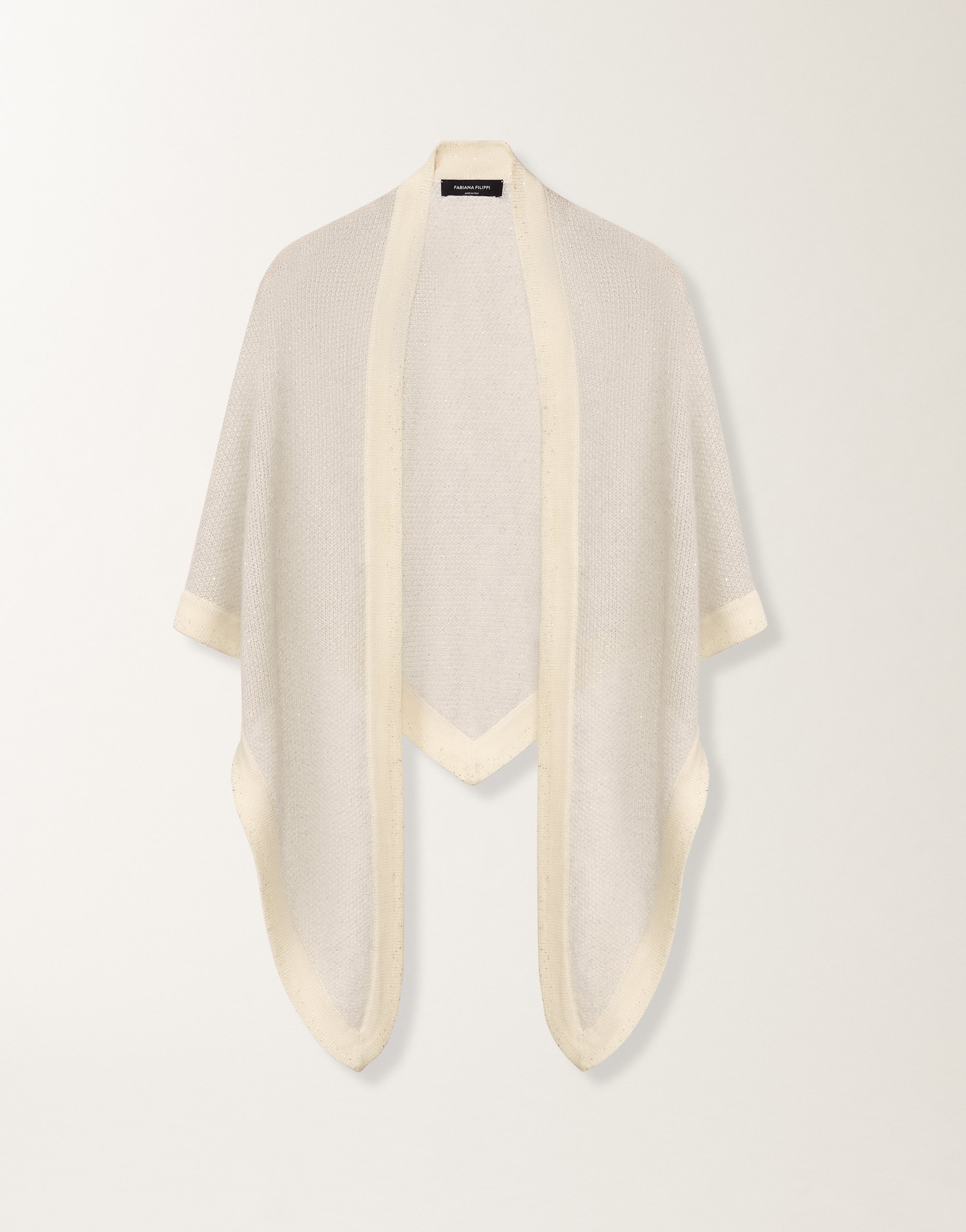 Fabiana Filippi Mohair Scarf With Sequins In Gray