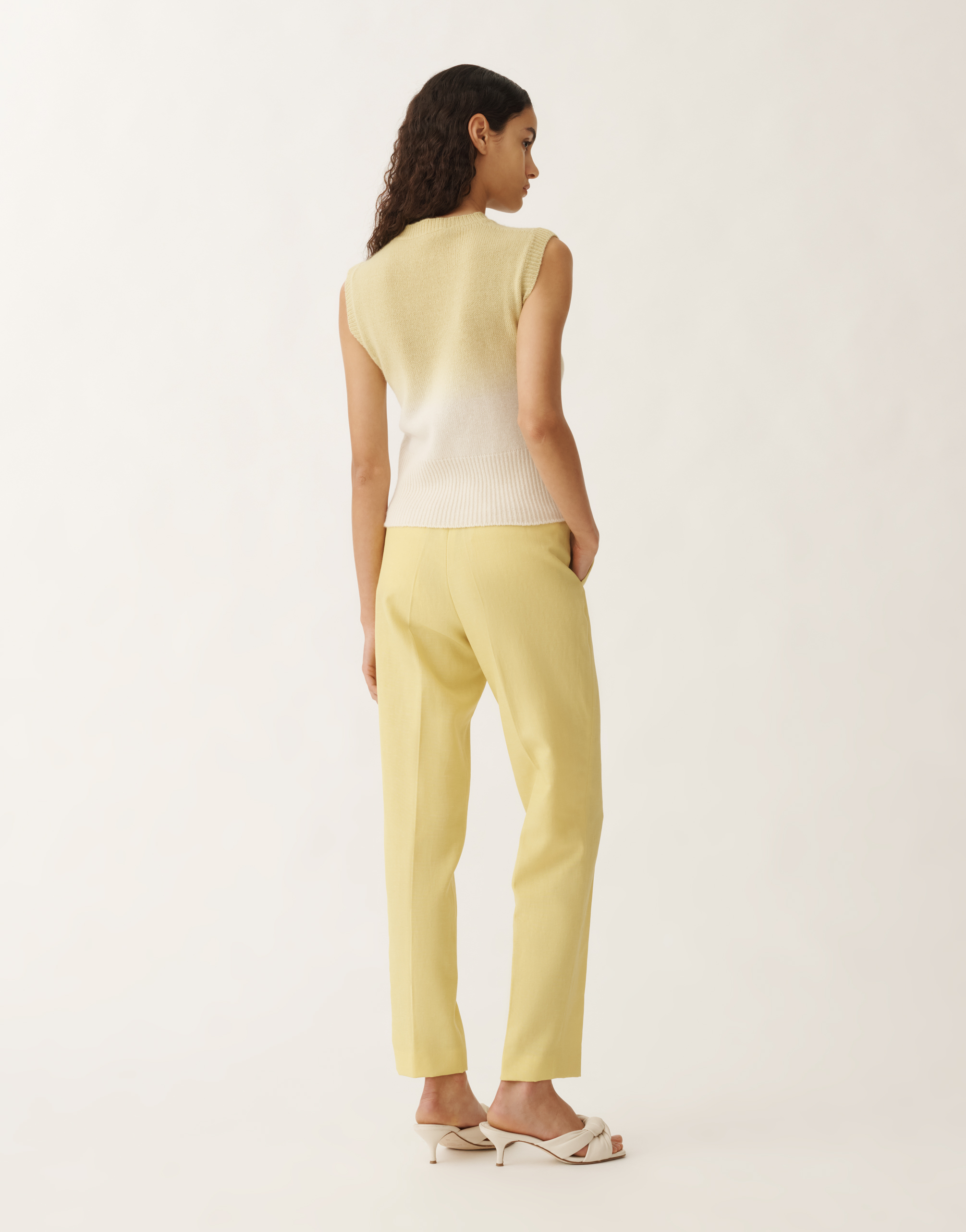 Fabiana Filippi Faded Platinum Cropped Vest In Green