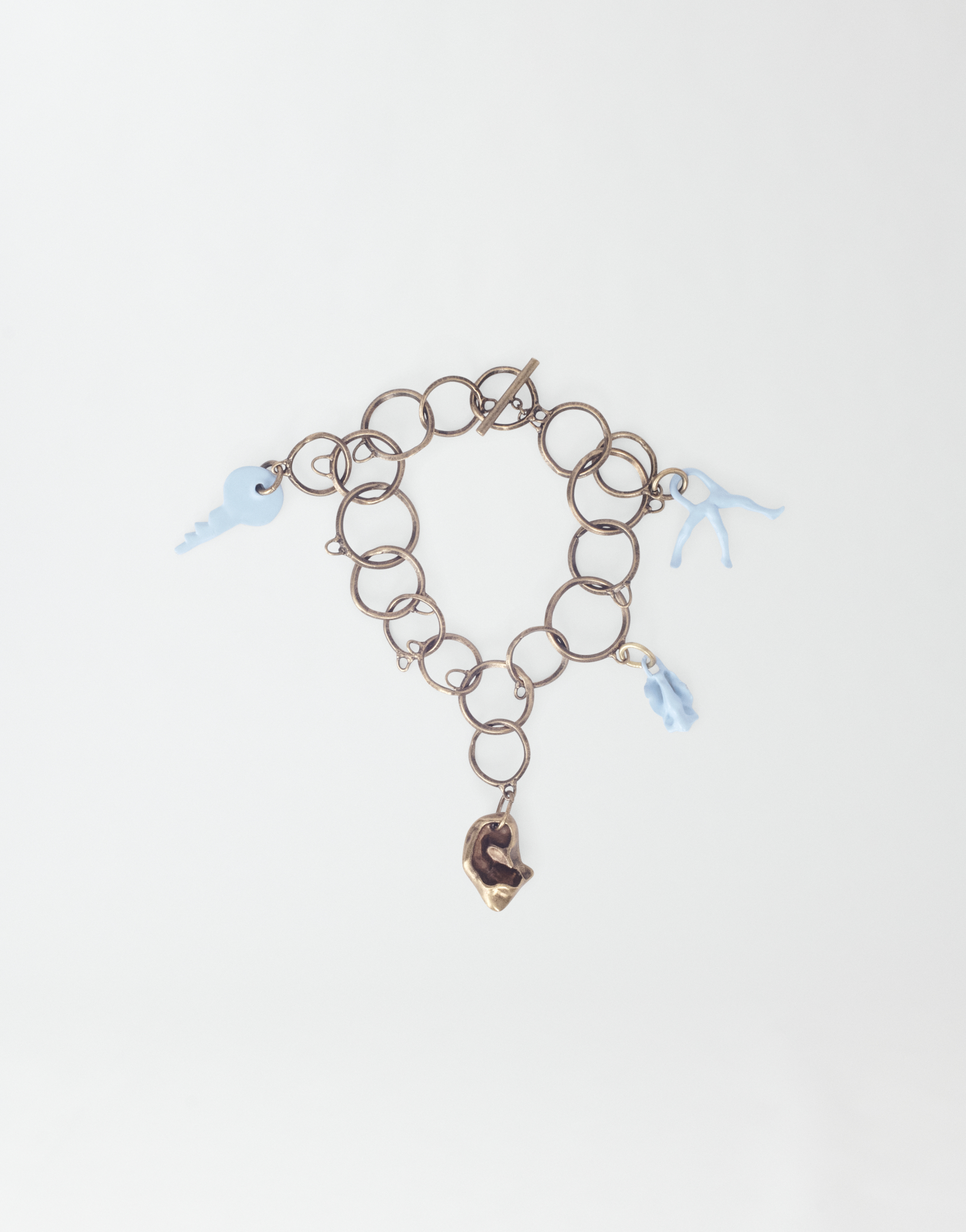 Shop Fabiana Filippi Eco Brass Pendant Chain Bracelet In Gold