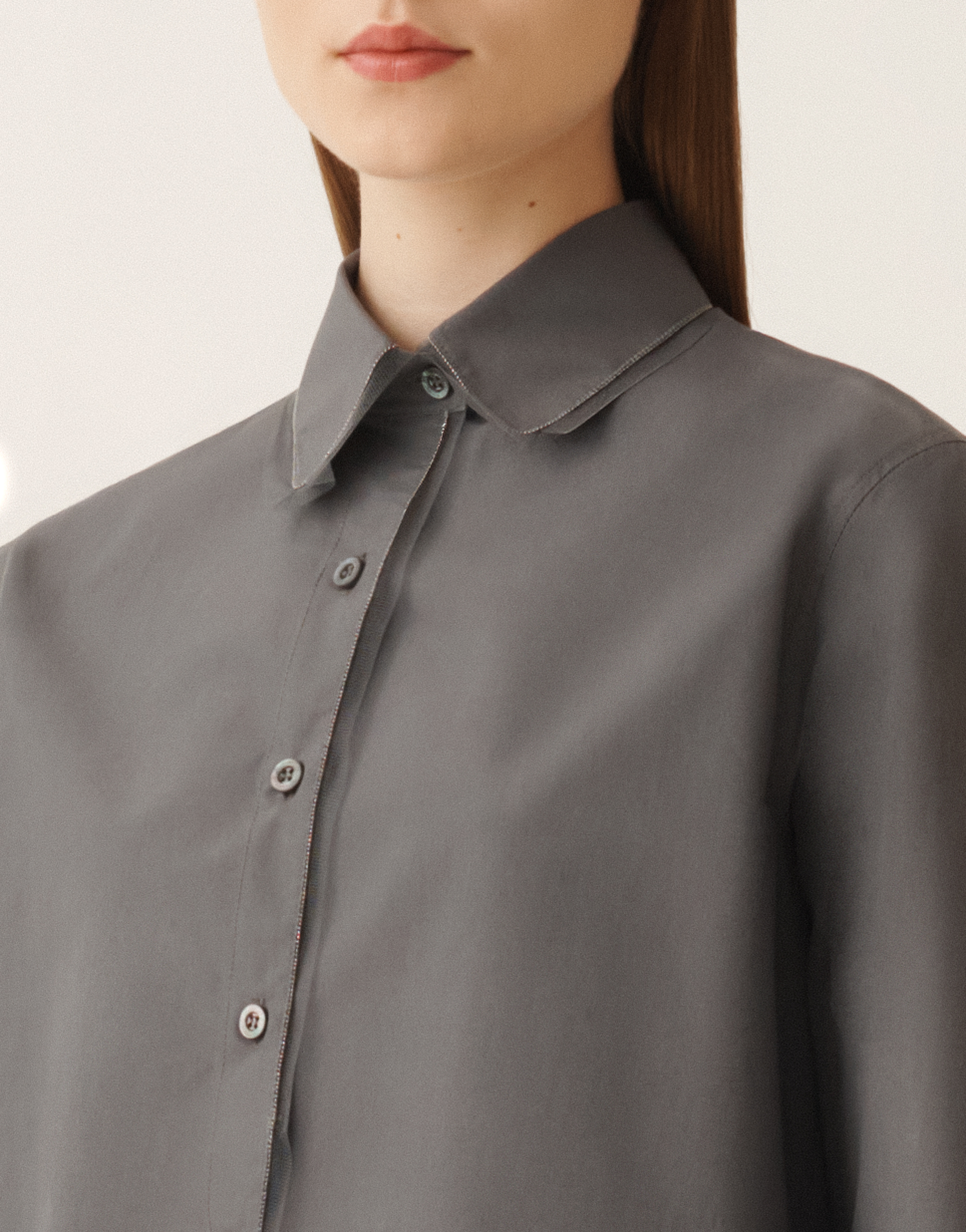 Fabiana Filippi Shirt In Poplin In Brown