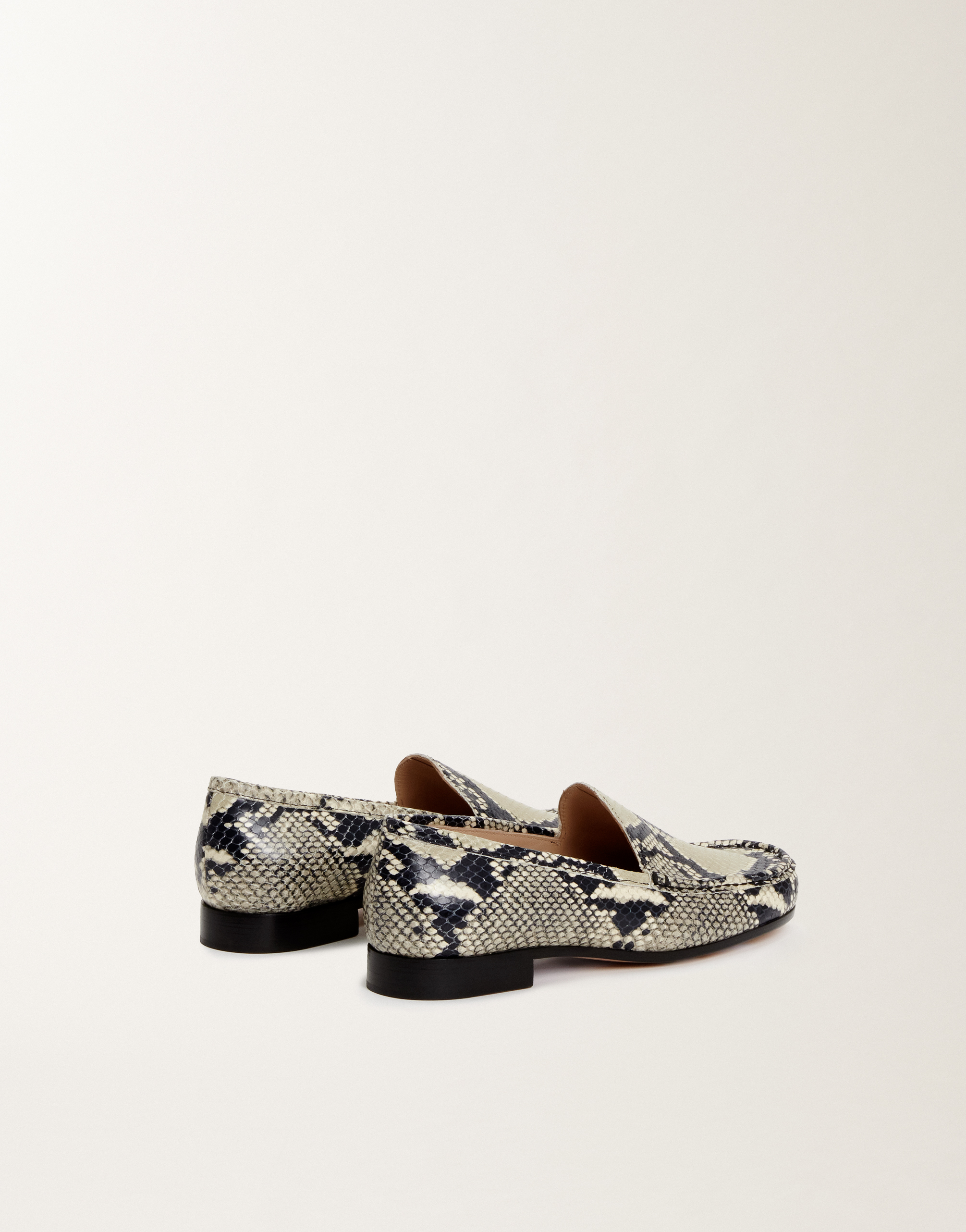 Fabiana Filippi Python Effect Loafers In White