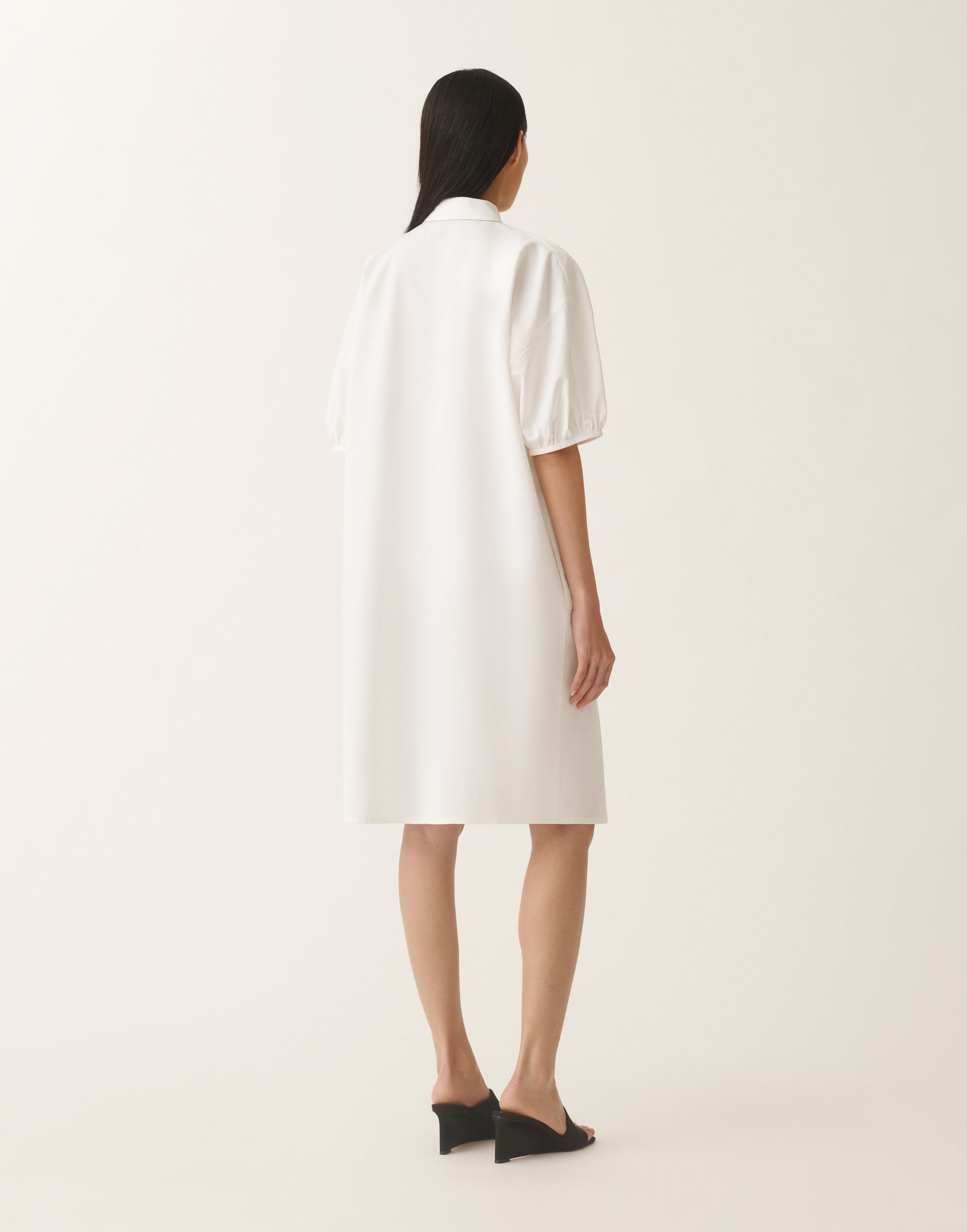 Fabiana Filippi Poplin Midi Dress In White