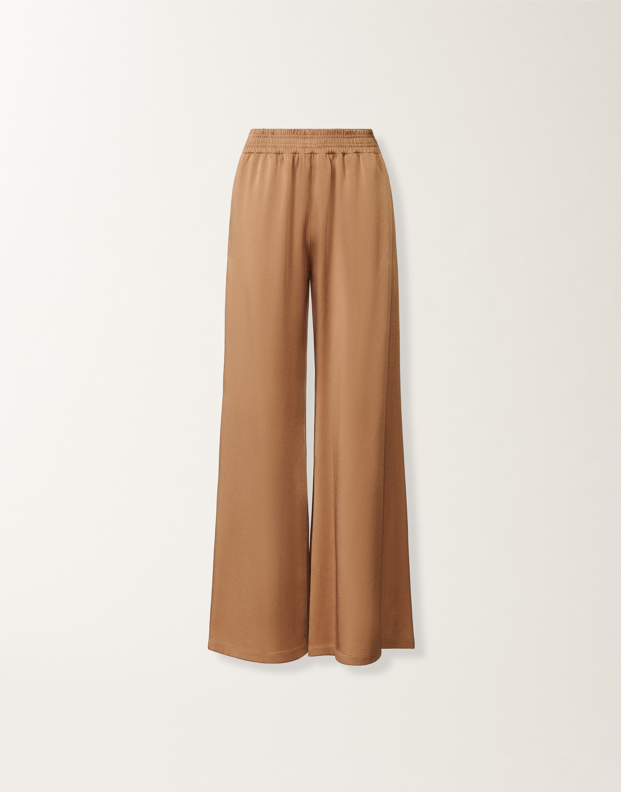 Amelia pants in enver satin, wicker for Women | Fabiana Filippi®