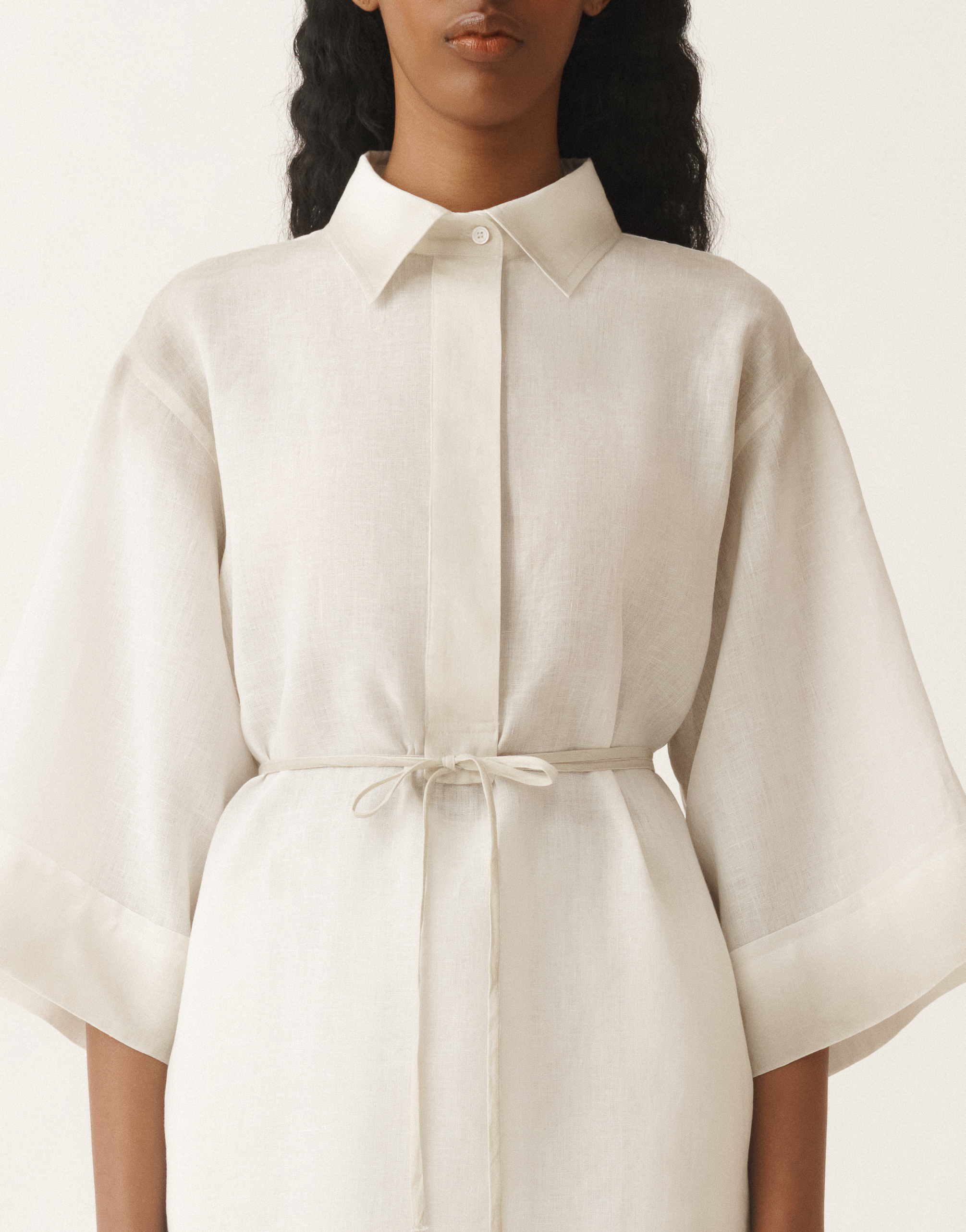 Fabiana Filippi Linen Canvas Tunic In White