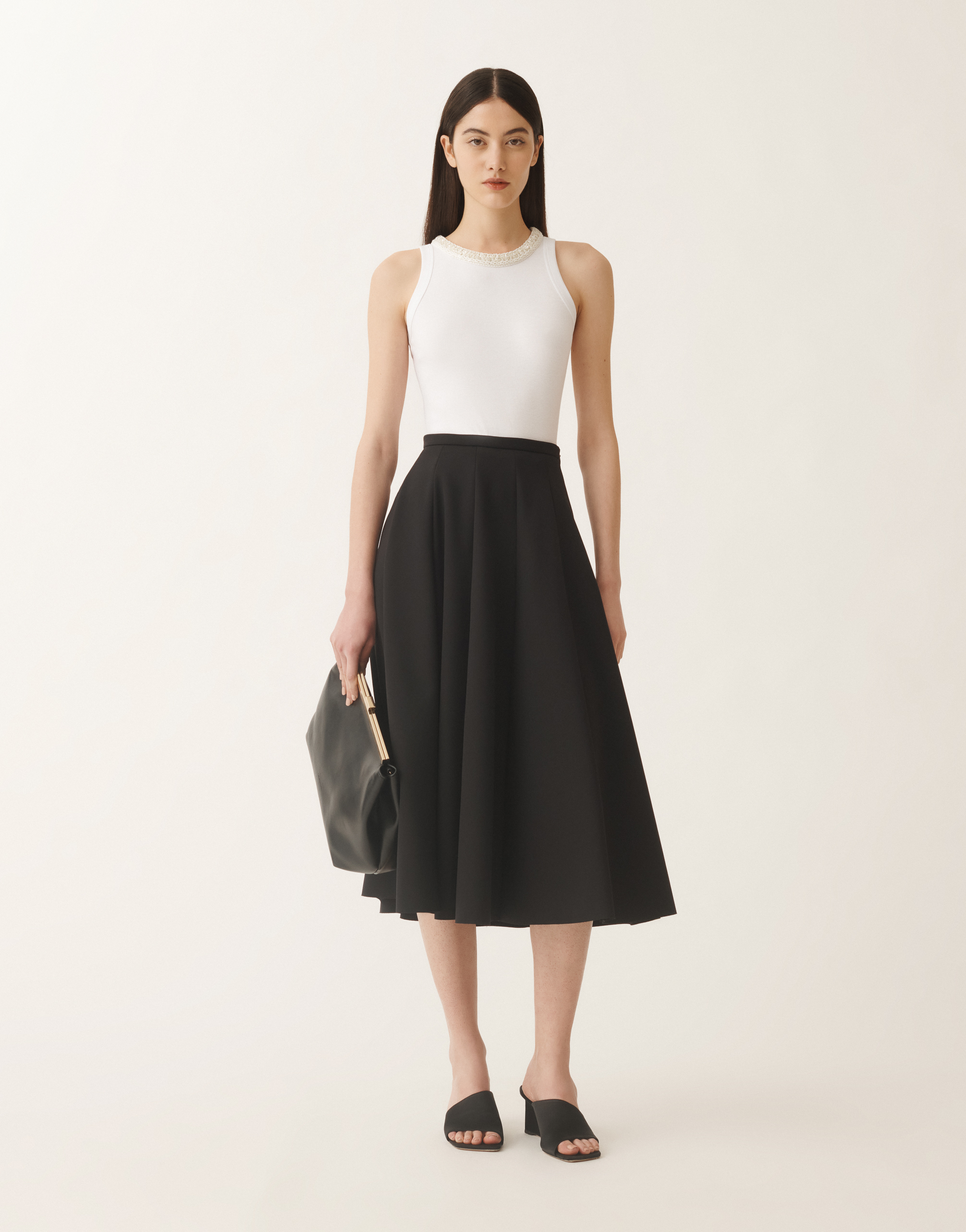 Shop Fabiana Filippi Jersey Vest Top In White