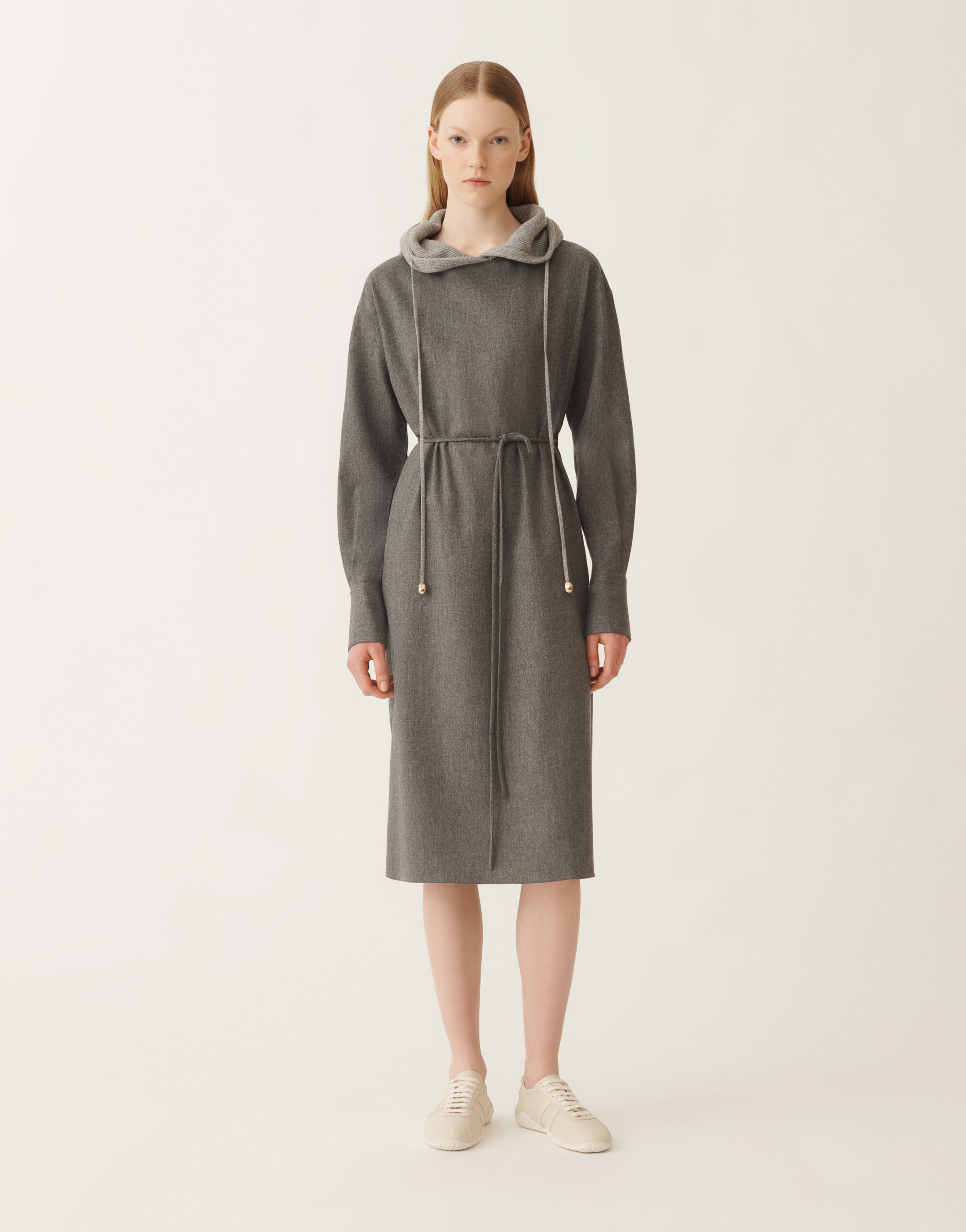 Fabiana Filippi Dress In Flannel In Gray