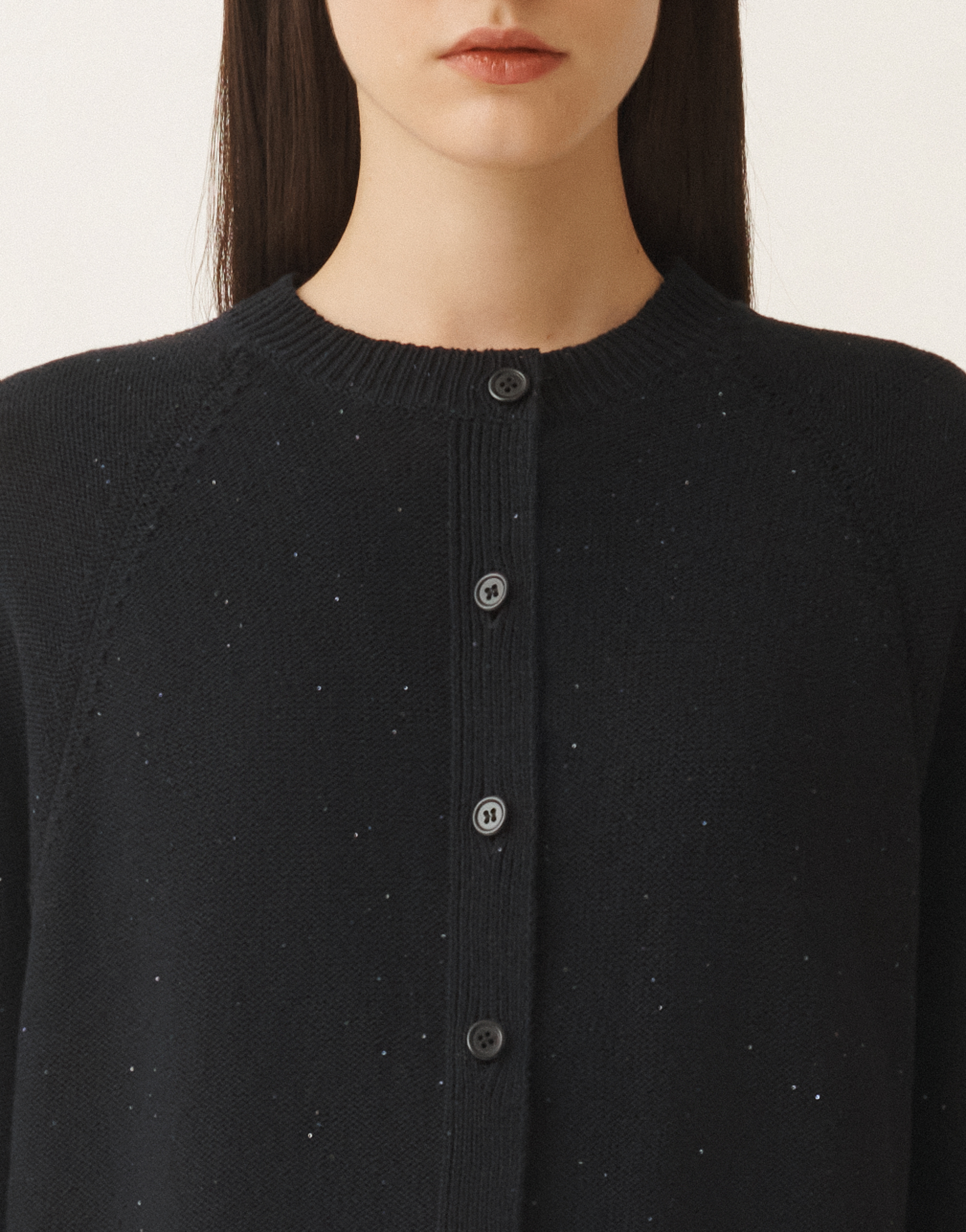 Shop Fabiana Filippi Cotton And Linen Cape Cardigan With Sequins In Blue