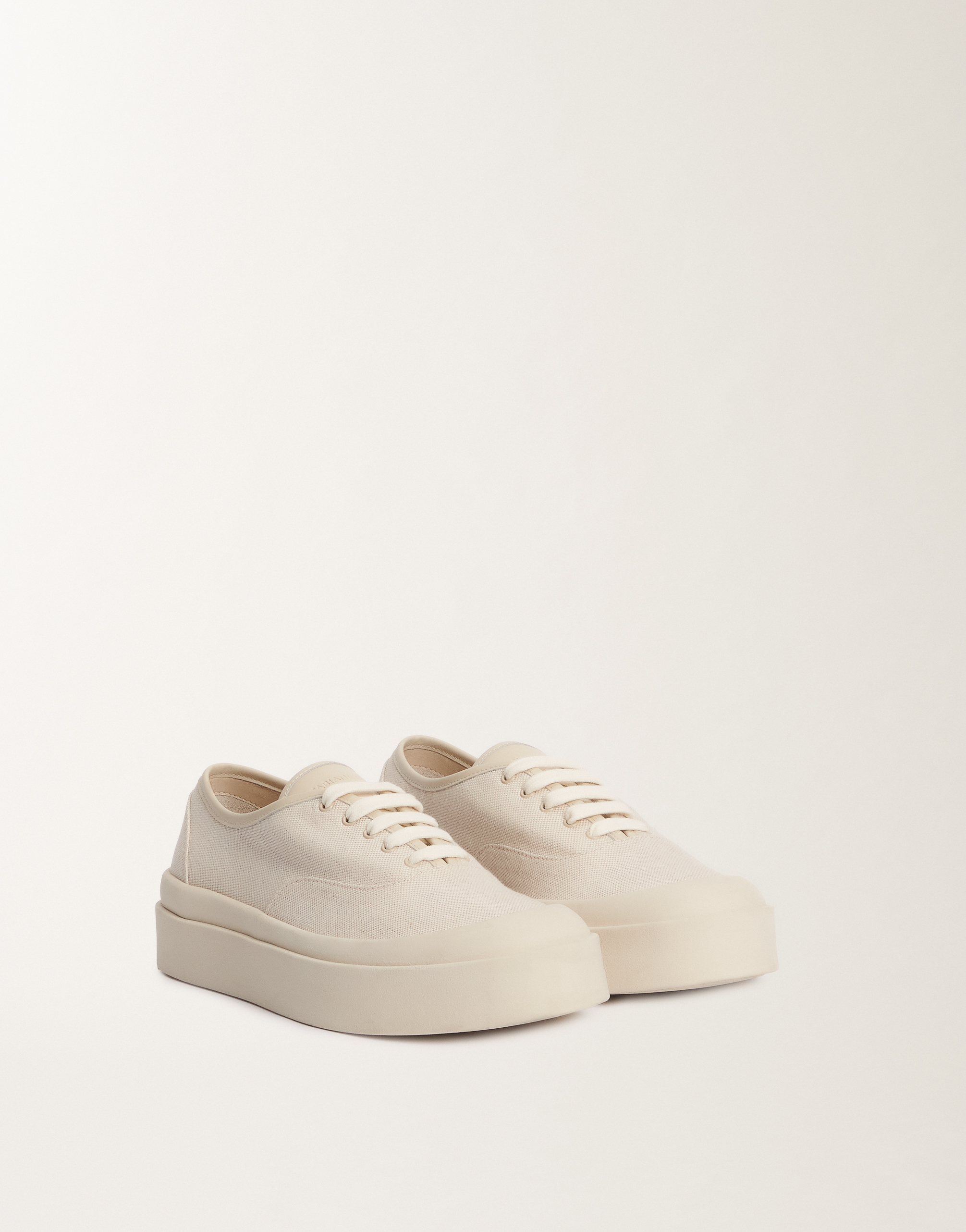 Fabiana Filippi Canvas And Nappa Leather Sneakers In White