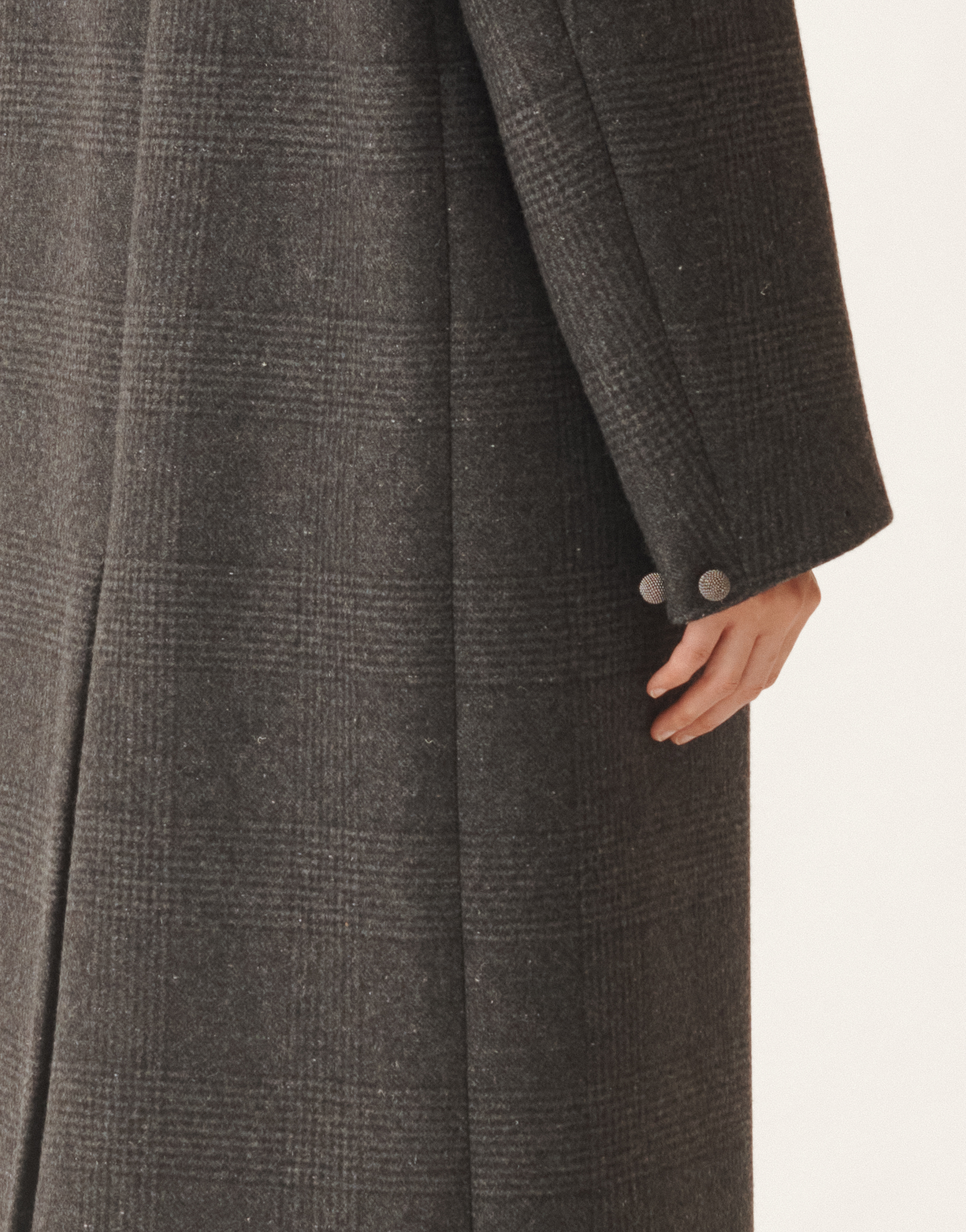 Fabiana Filippi Double-breasted Coat In Prince Of Wales Check In Brown