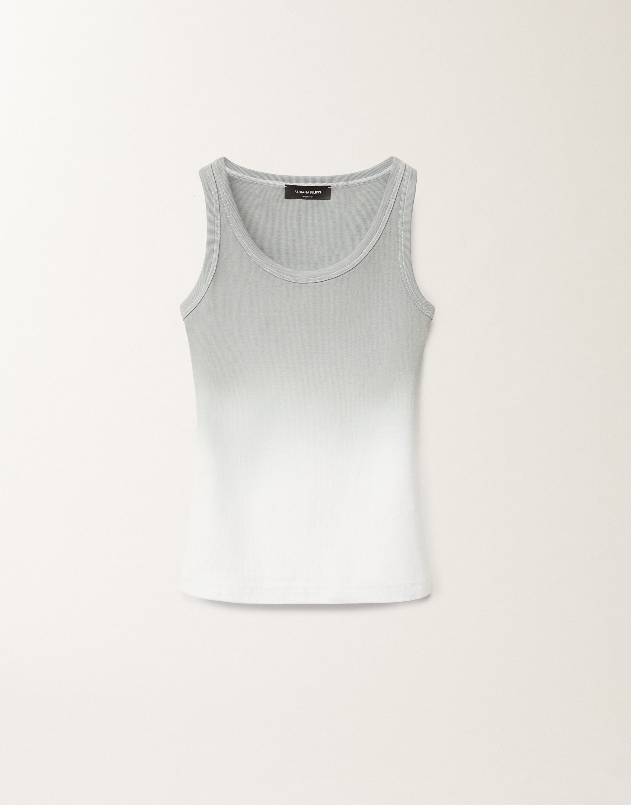 Fabiana Filippi Gradient-print Jersey Tank Top In Grey
