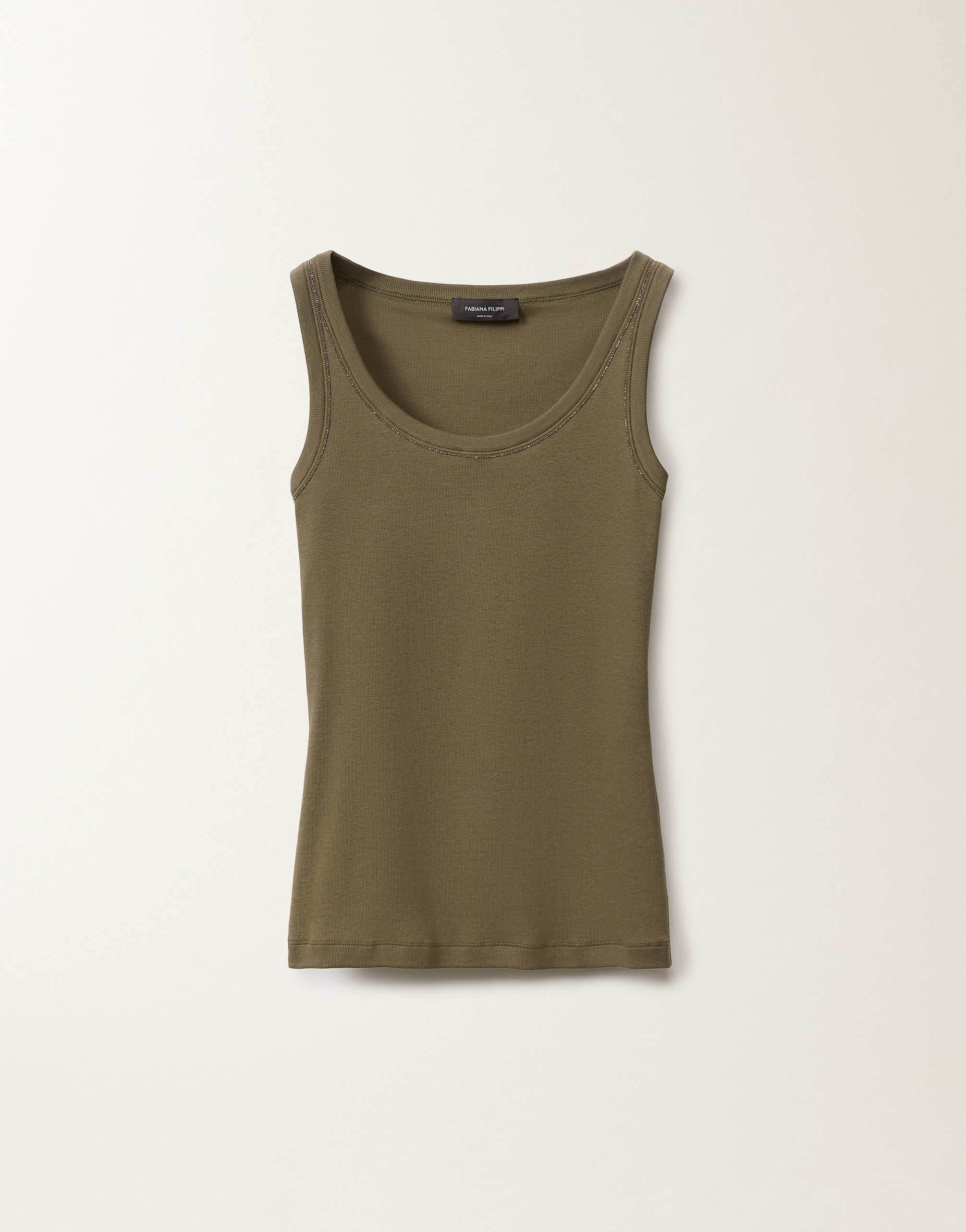 Jersey vest top, grass for Women | Fabiana Filippi®