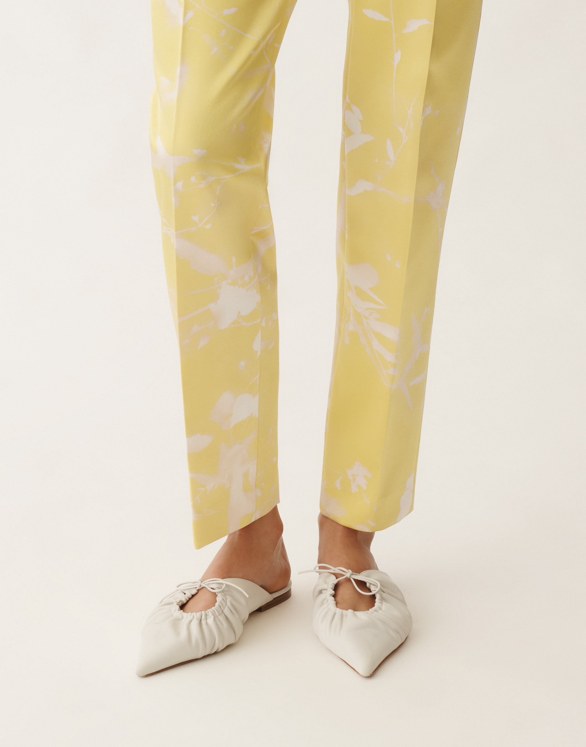 Fabiana Filippi Nappa Leather Pointed Mules In Butter