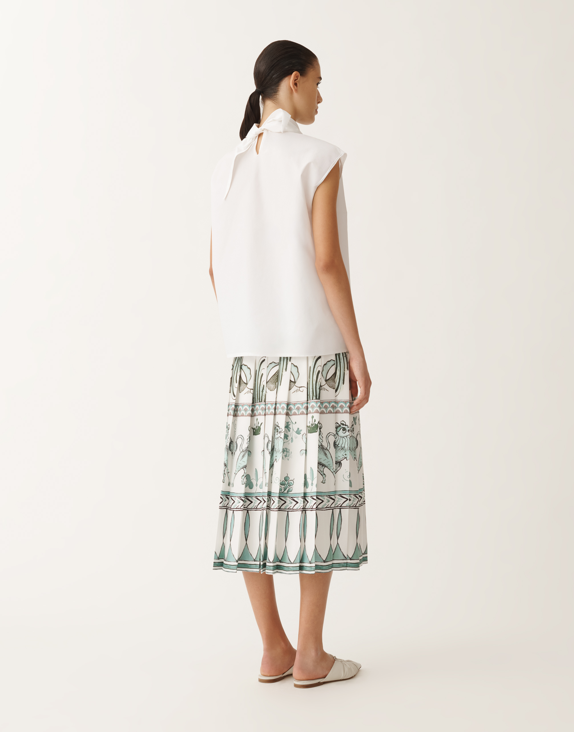 Fabiana Filippi Poplin Top In White
