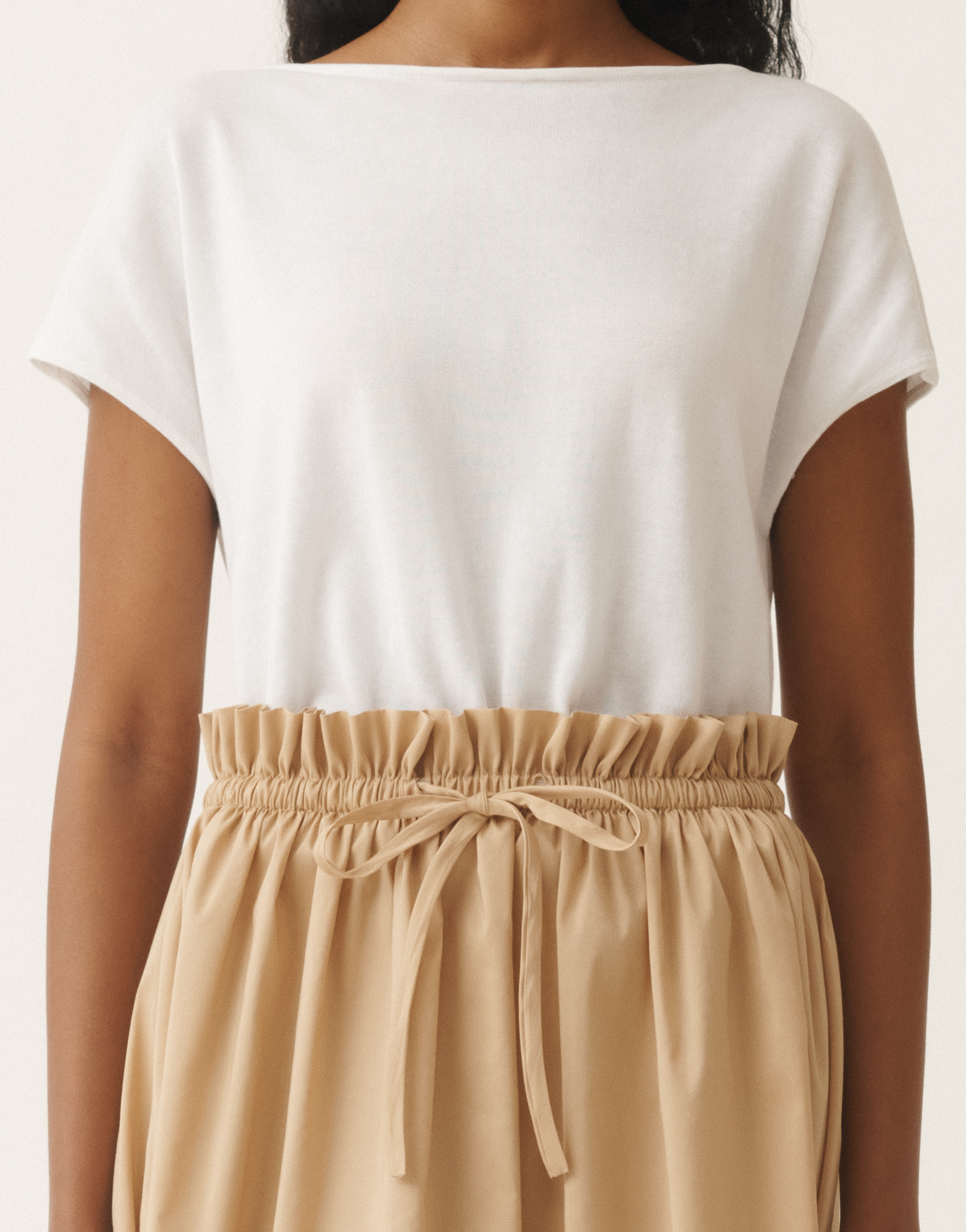Fabiana Filippi Cotton And Technical Poplin Dress In White