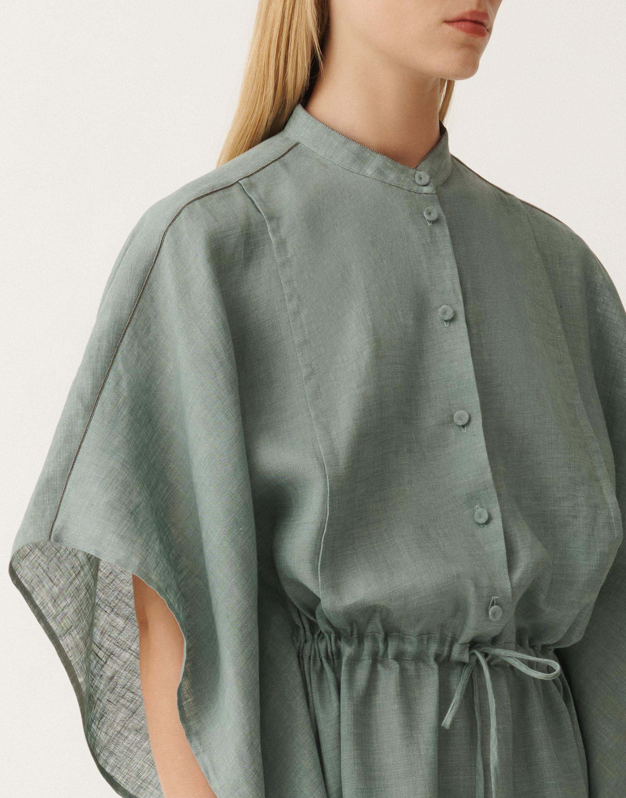 FABIANA FILIPPI LINEN CANVAS KAFTAN 