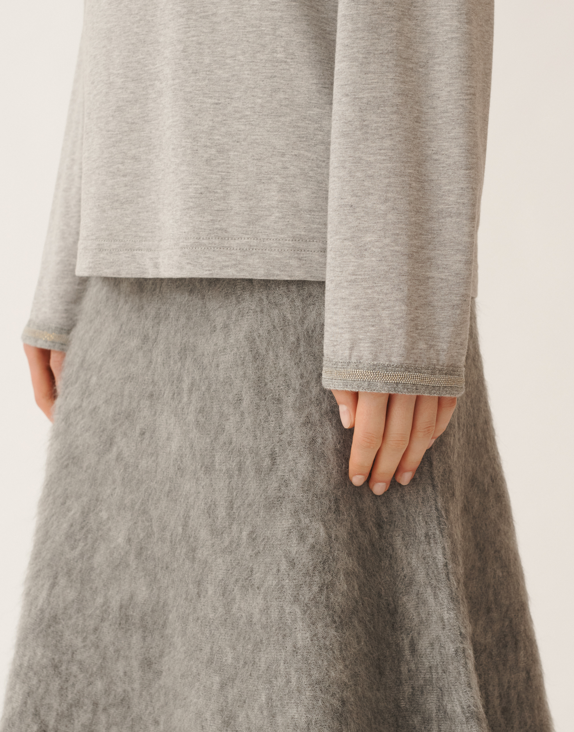 Fabiana Filippi Jersey T-shirt In Gray