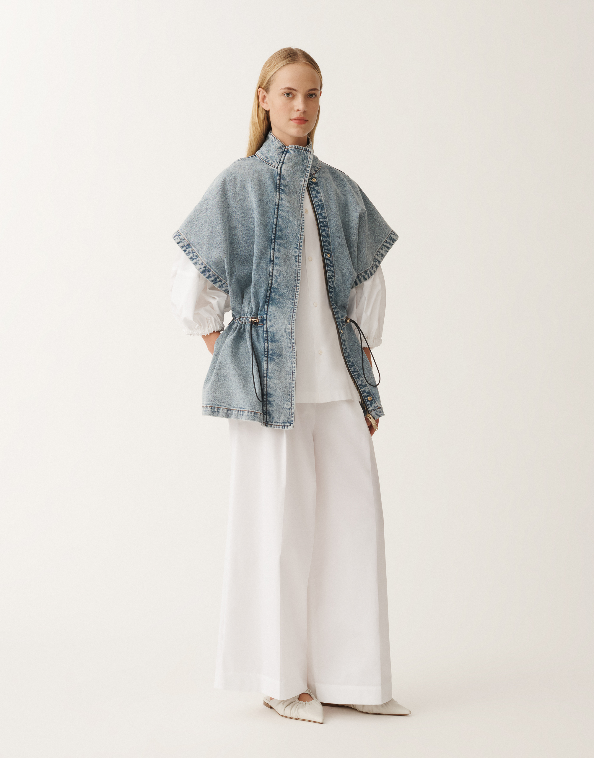 FABIANA FILIPPI STRETCH DENIM JACKET 