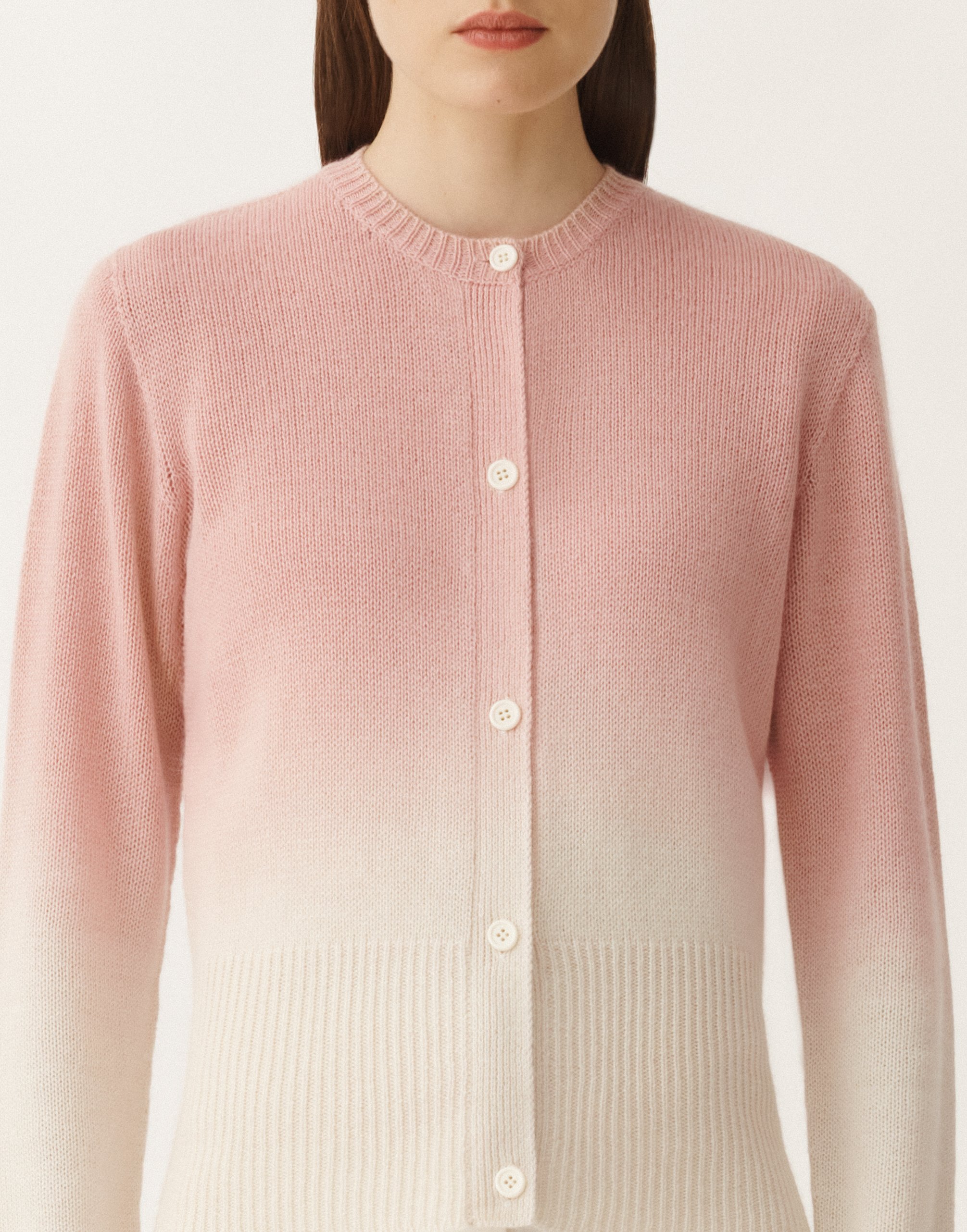 Fabiana Filippi Faded Platinum Slim Fit Cardigan In Pink
