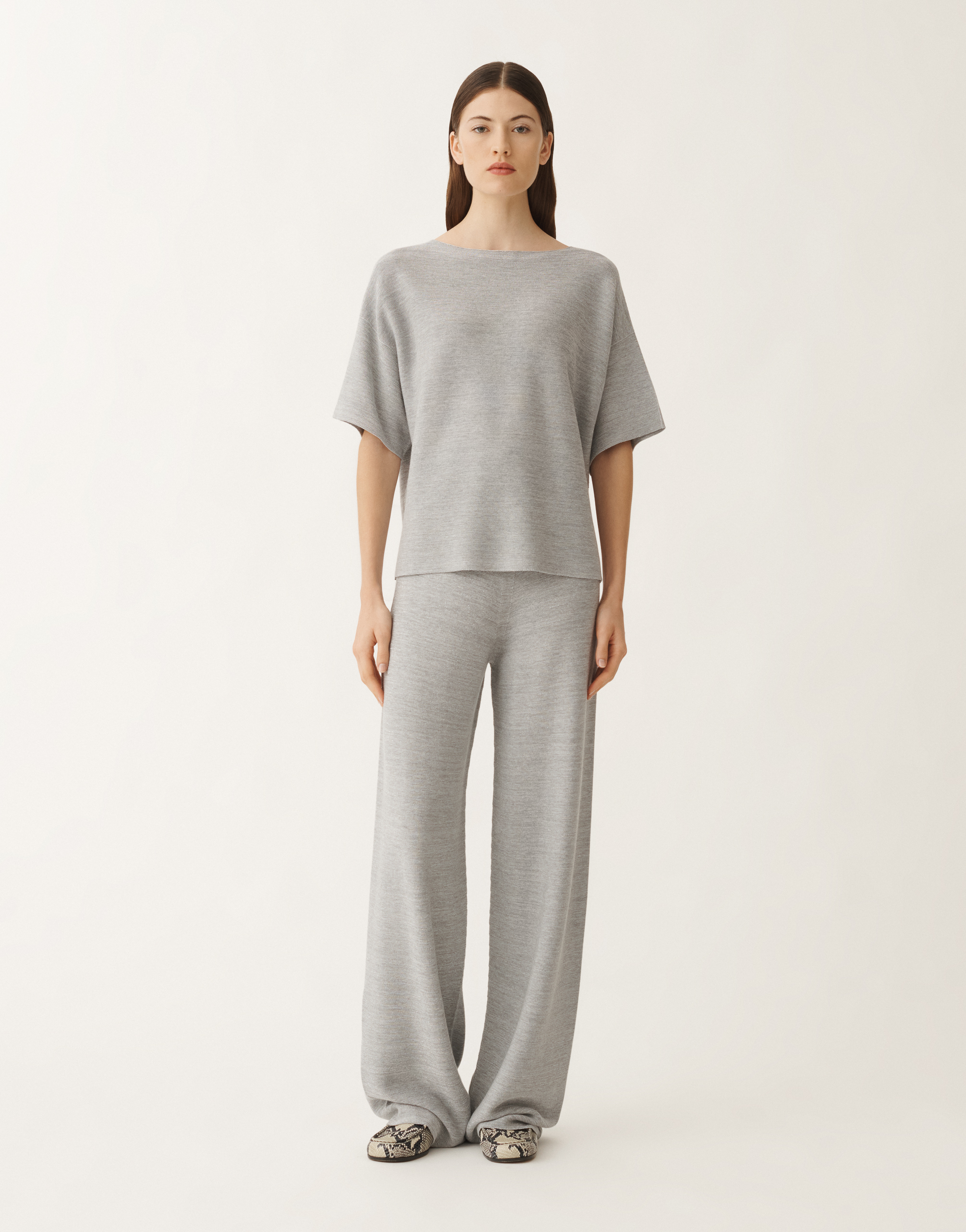Fabiana Filippi Cotton And Lurex Sweater In Grey