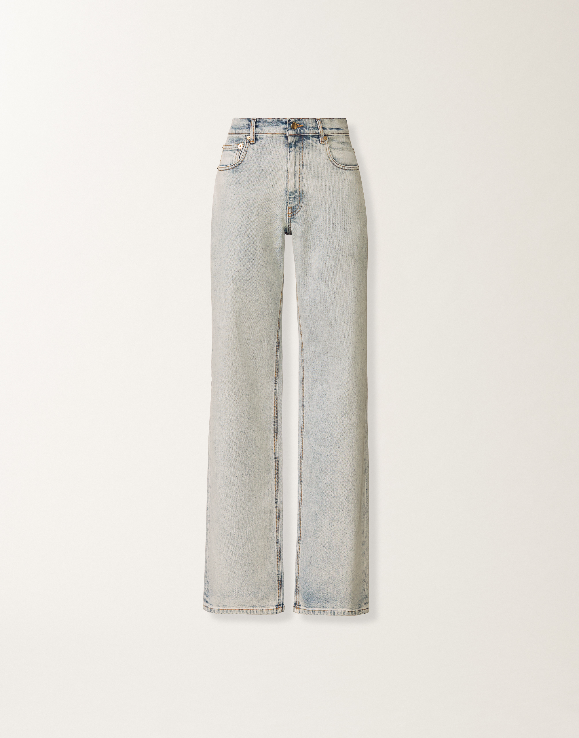 レディースWater-marbled denim pants パンツ | Fabiana Filippi