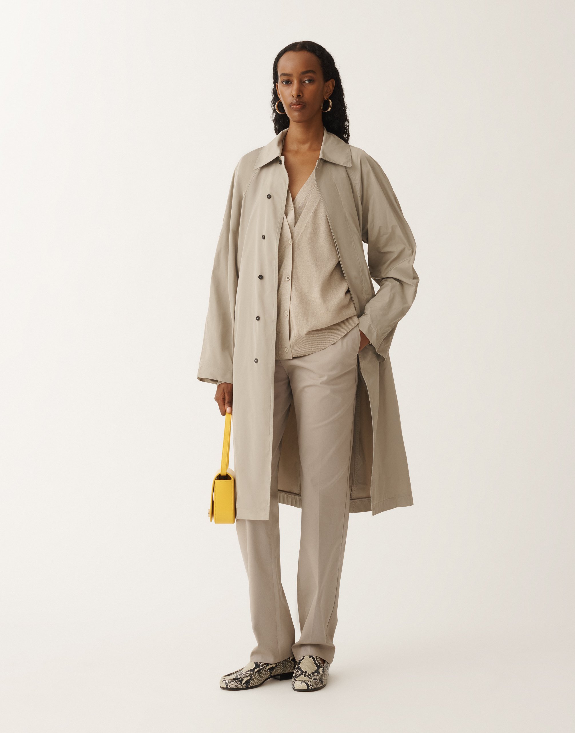 Fabiana Filippi Montefalco Cotton Gabardine Trousers In Clay