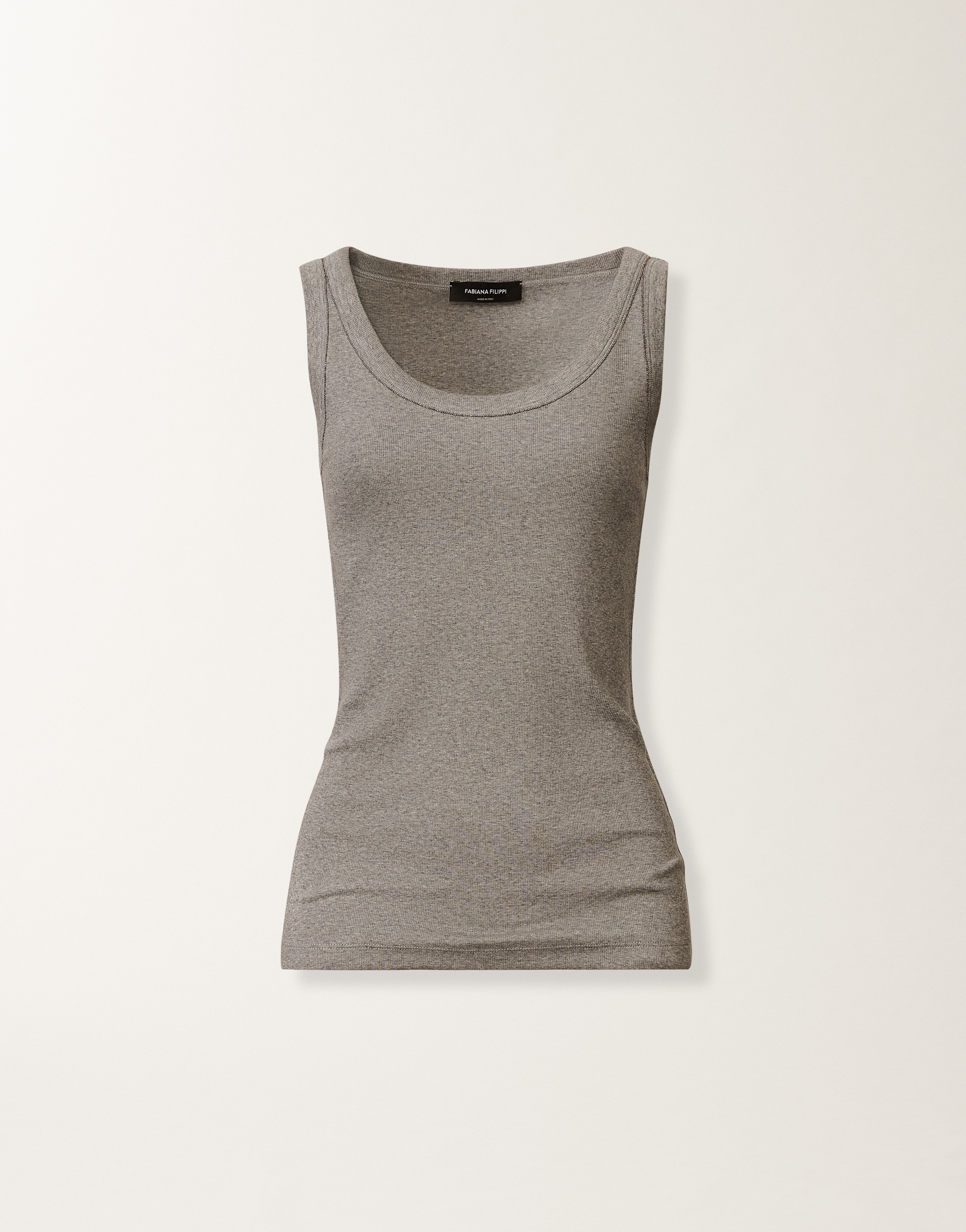Fabiana Filippi Jersey Tank Top In Gray
