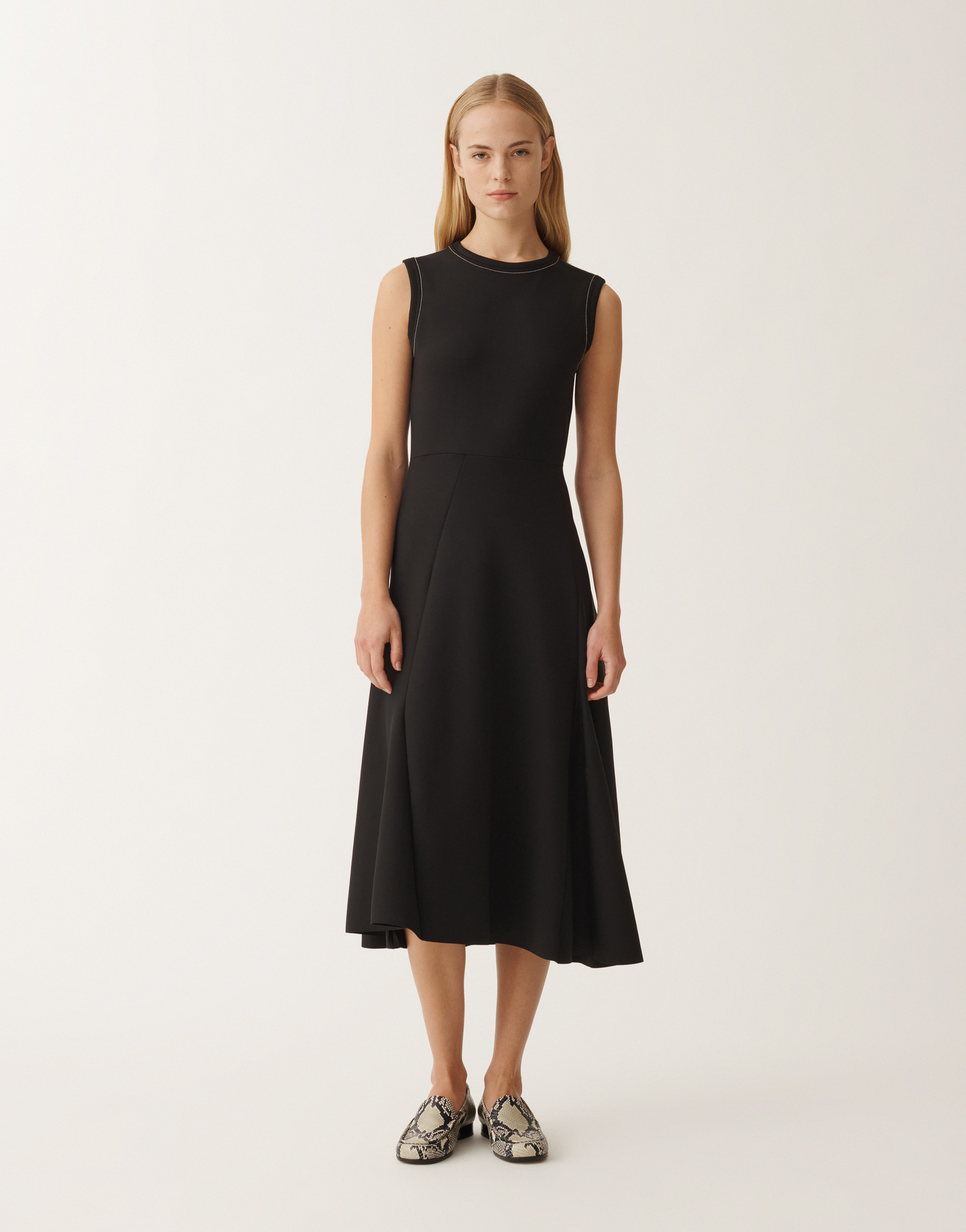 Shop Fabiana Filippi Scuba Dress In Black
