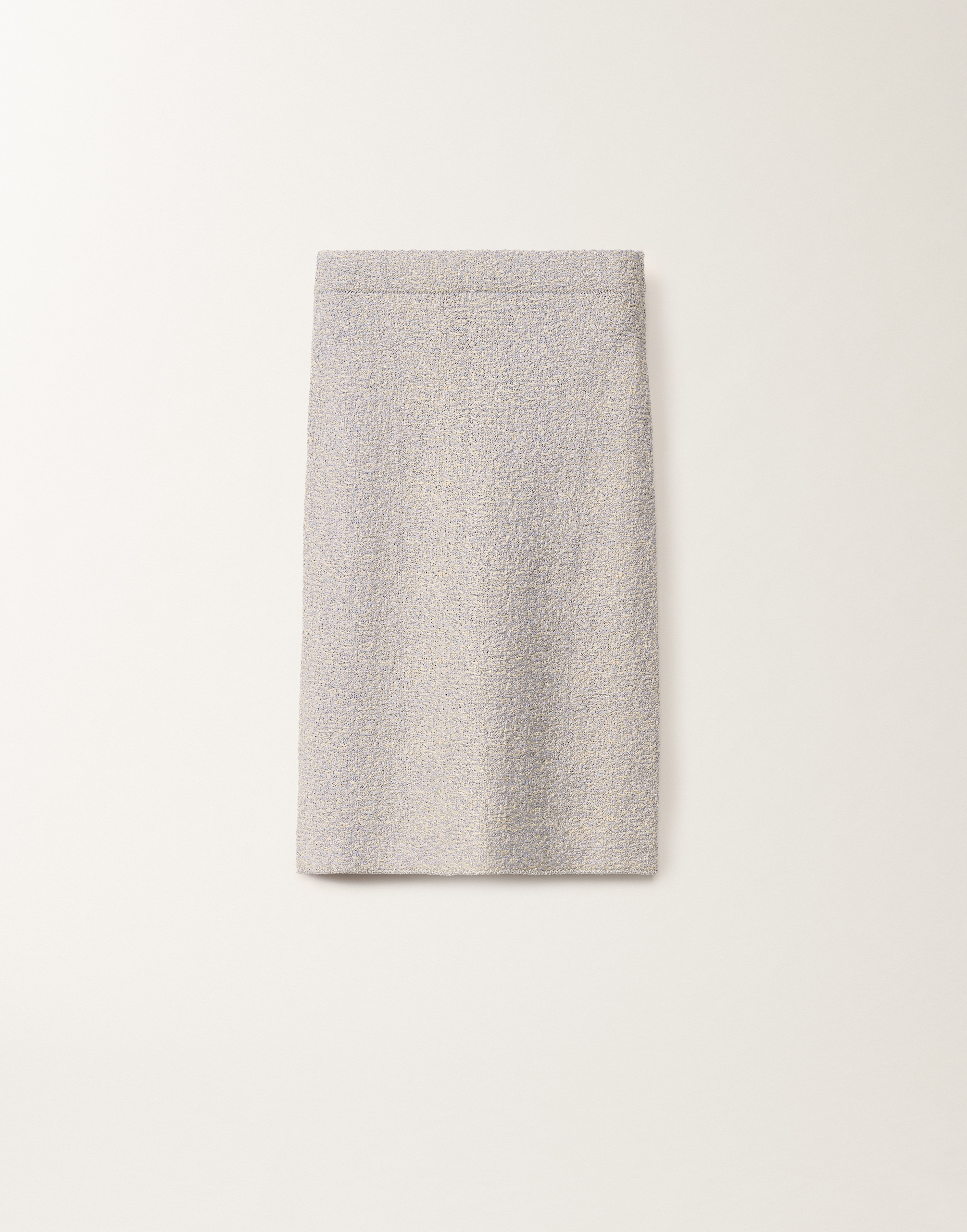Shop Fabiana Filippi Lurex Knit Tweed Skirt In Vanilla/lavender