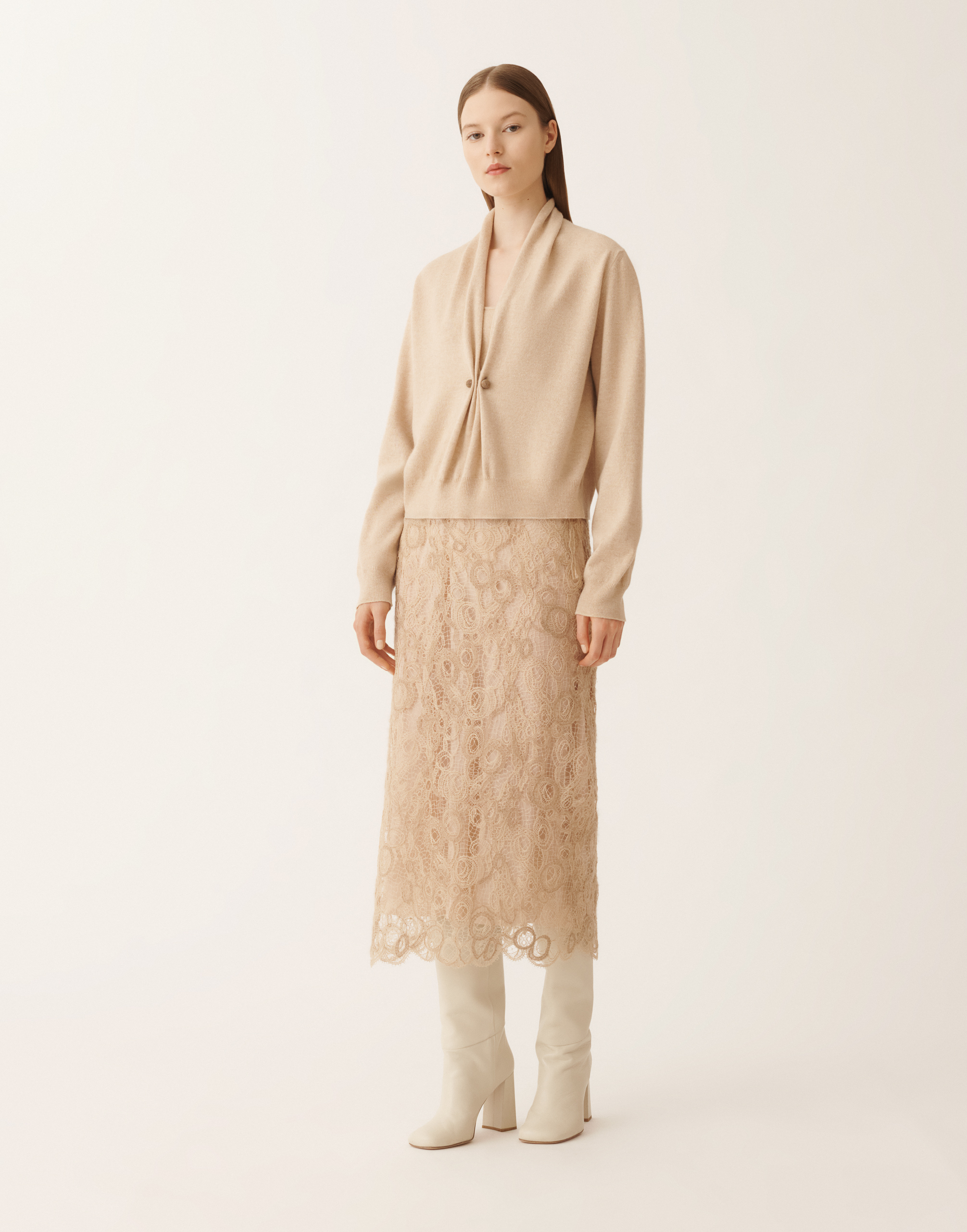 Fabiana Filippi Sweater In Platinum In Sand