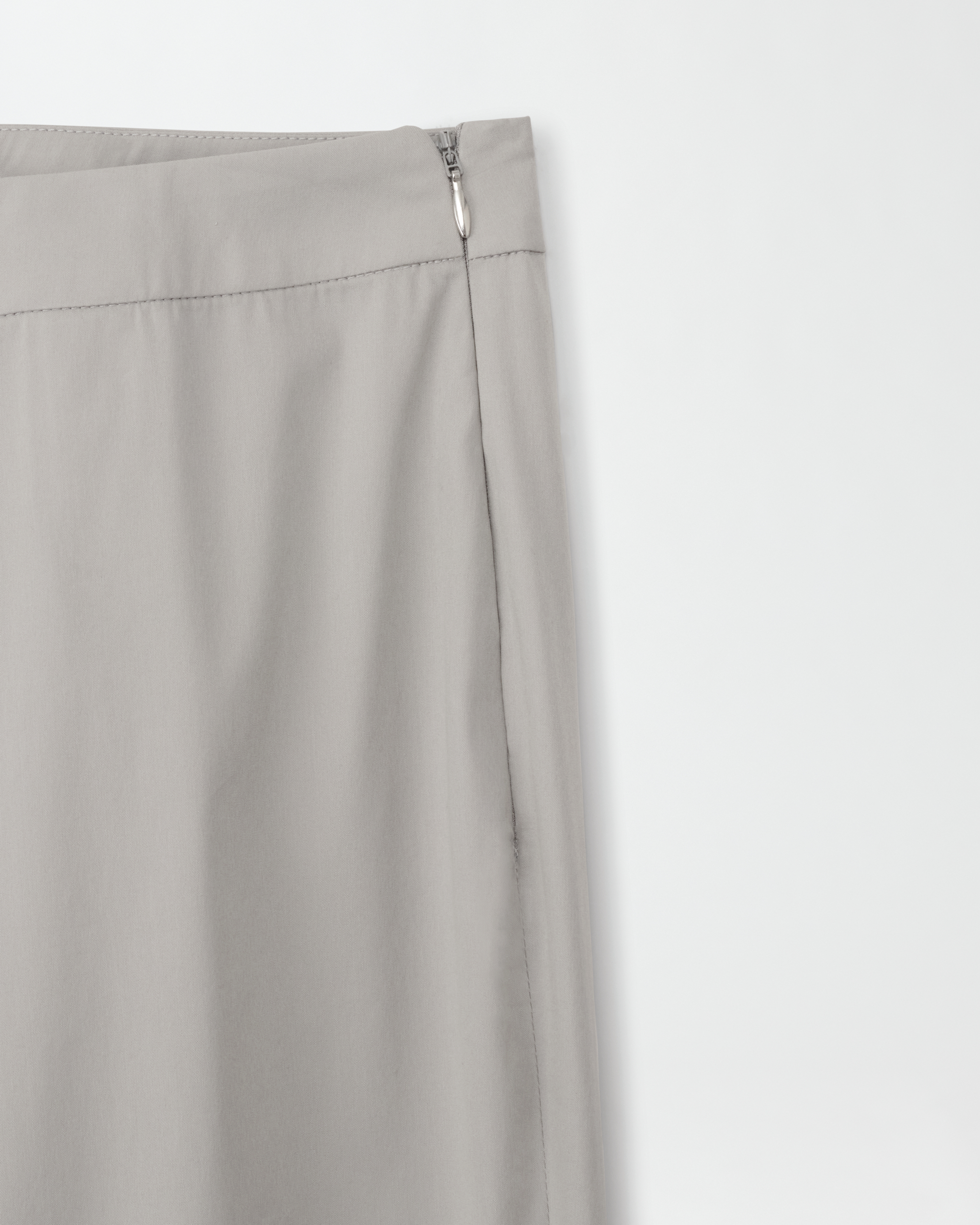 Shop Fabiana Filippi Stretch Poplin Skinny Trousers In Light Grey