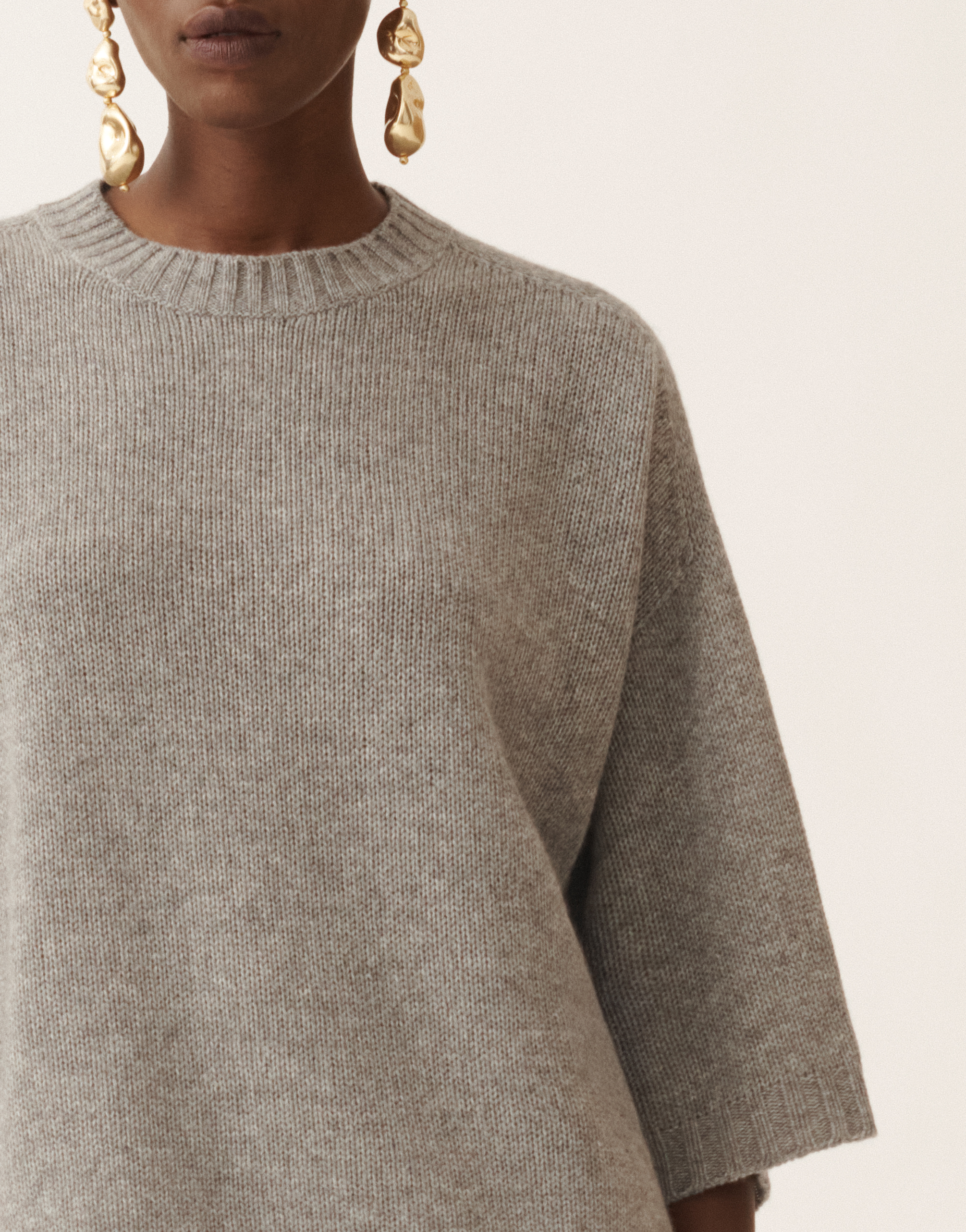 Fabiana Filippi Cashmere T-shirt In Gray