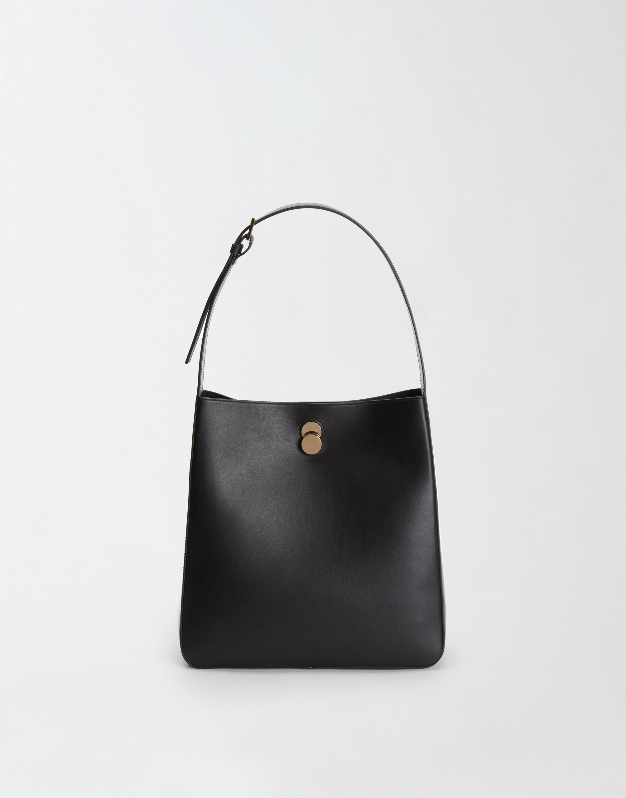 Fabiana Filippi Calfskin Hobo Bag In Black