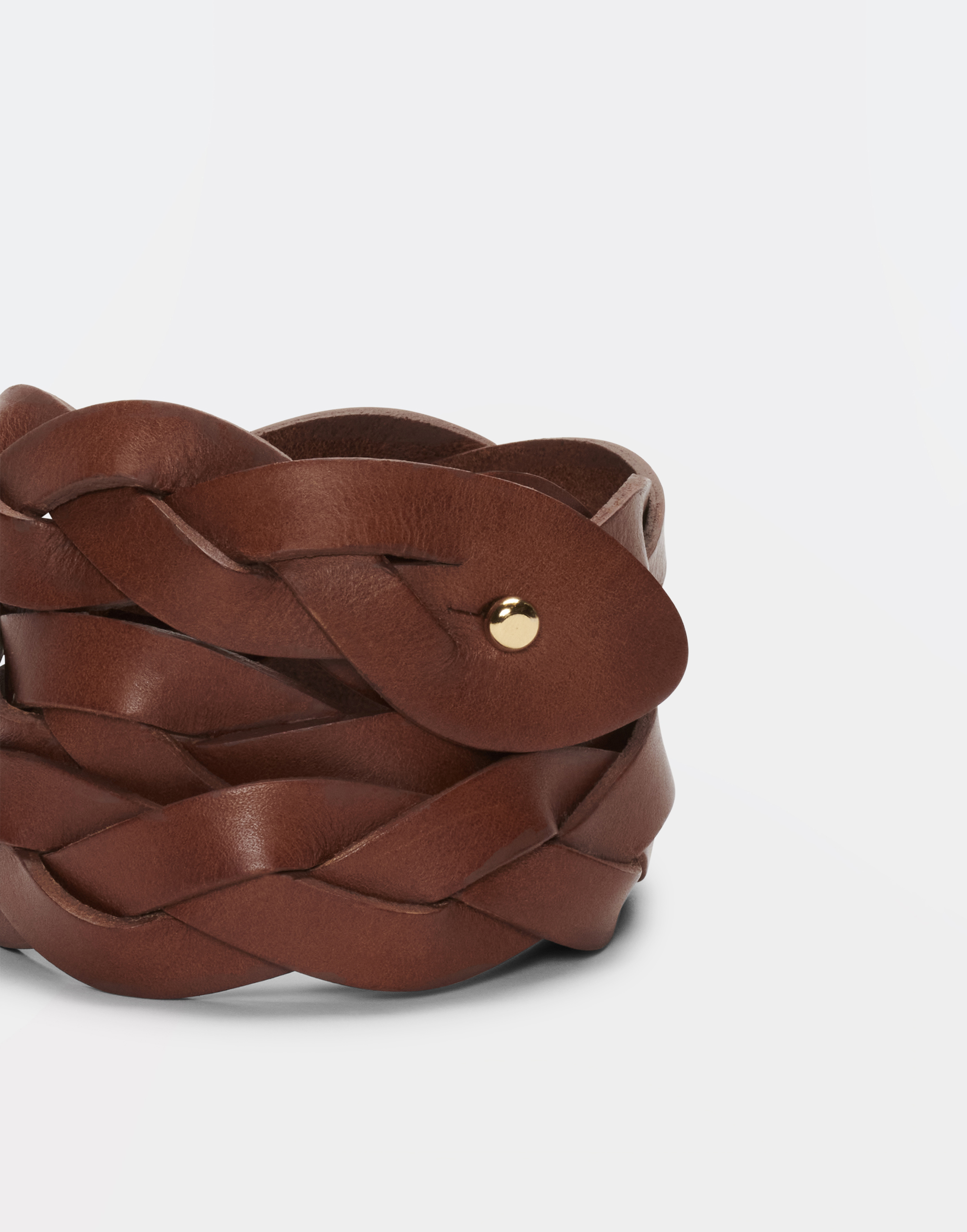 Shop Fabiana Filippi Braided Leather Belt In Tan