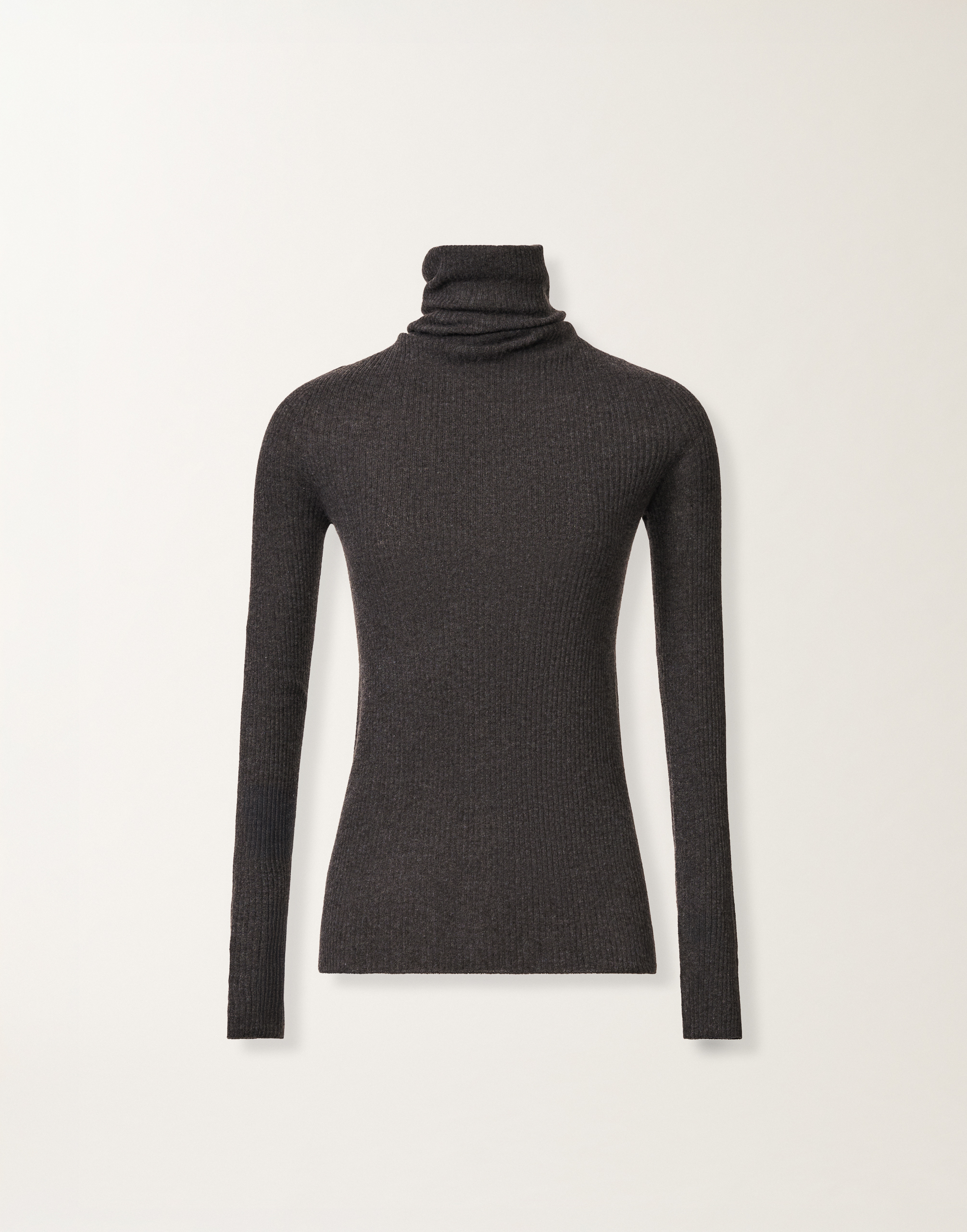 Fabiana Filippi Ribbed Turtleneck Sweater In Gray