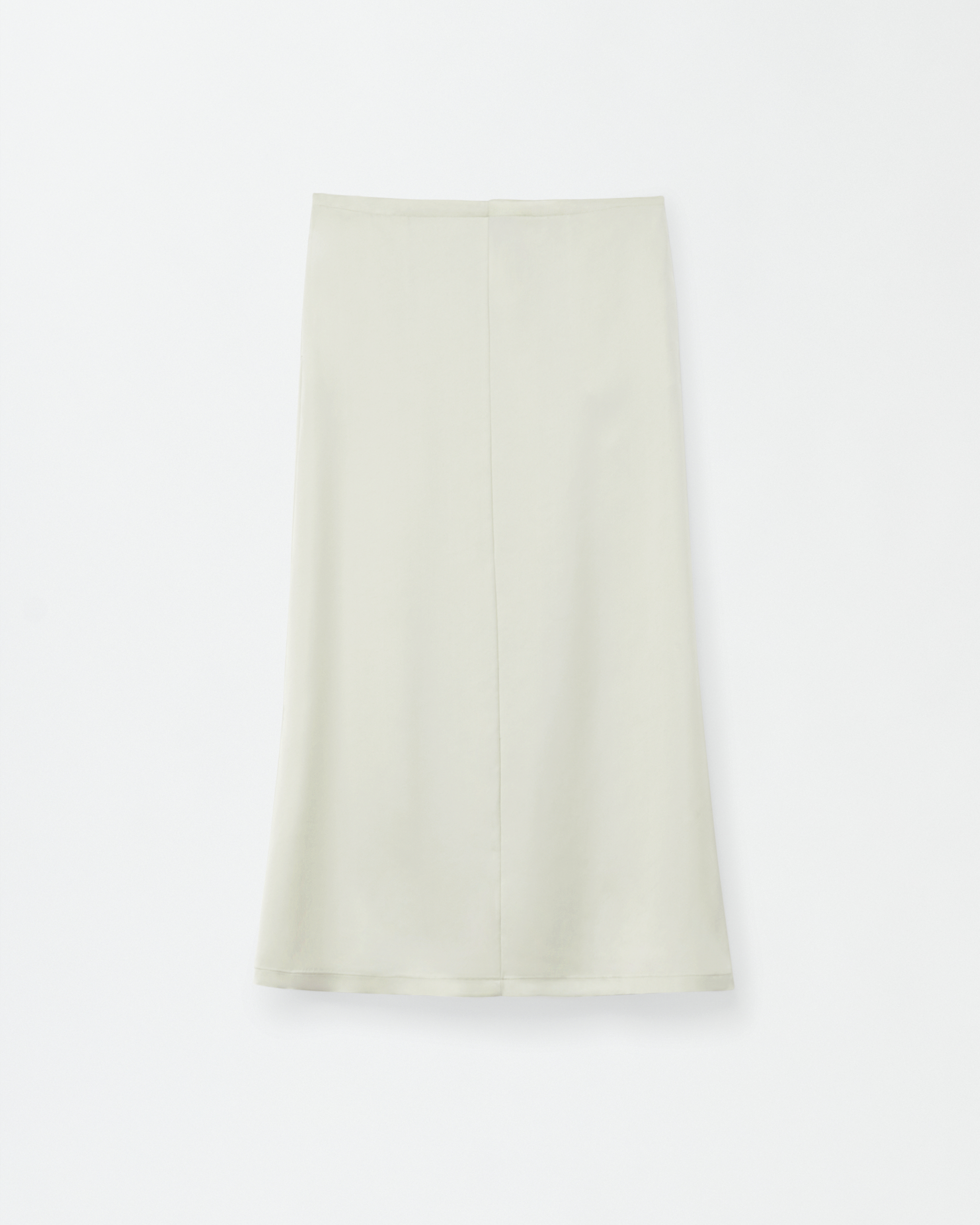 Shop Fabiana Filippi Satin Long Skirt With Back Drawstring Detail In Mint