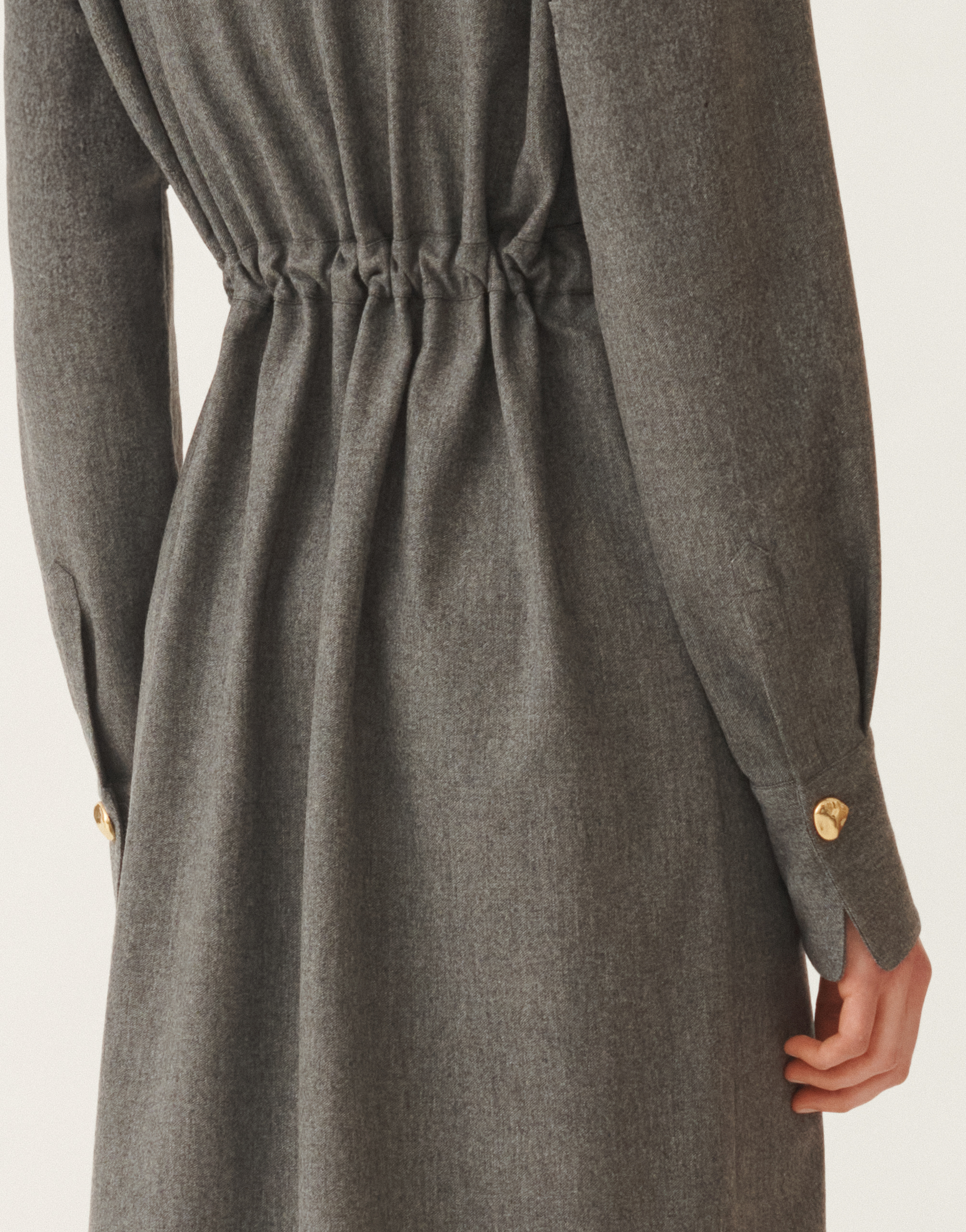 Fabiana Filippi Dress In Flannel In Gray