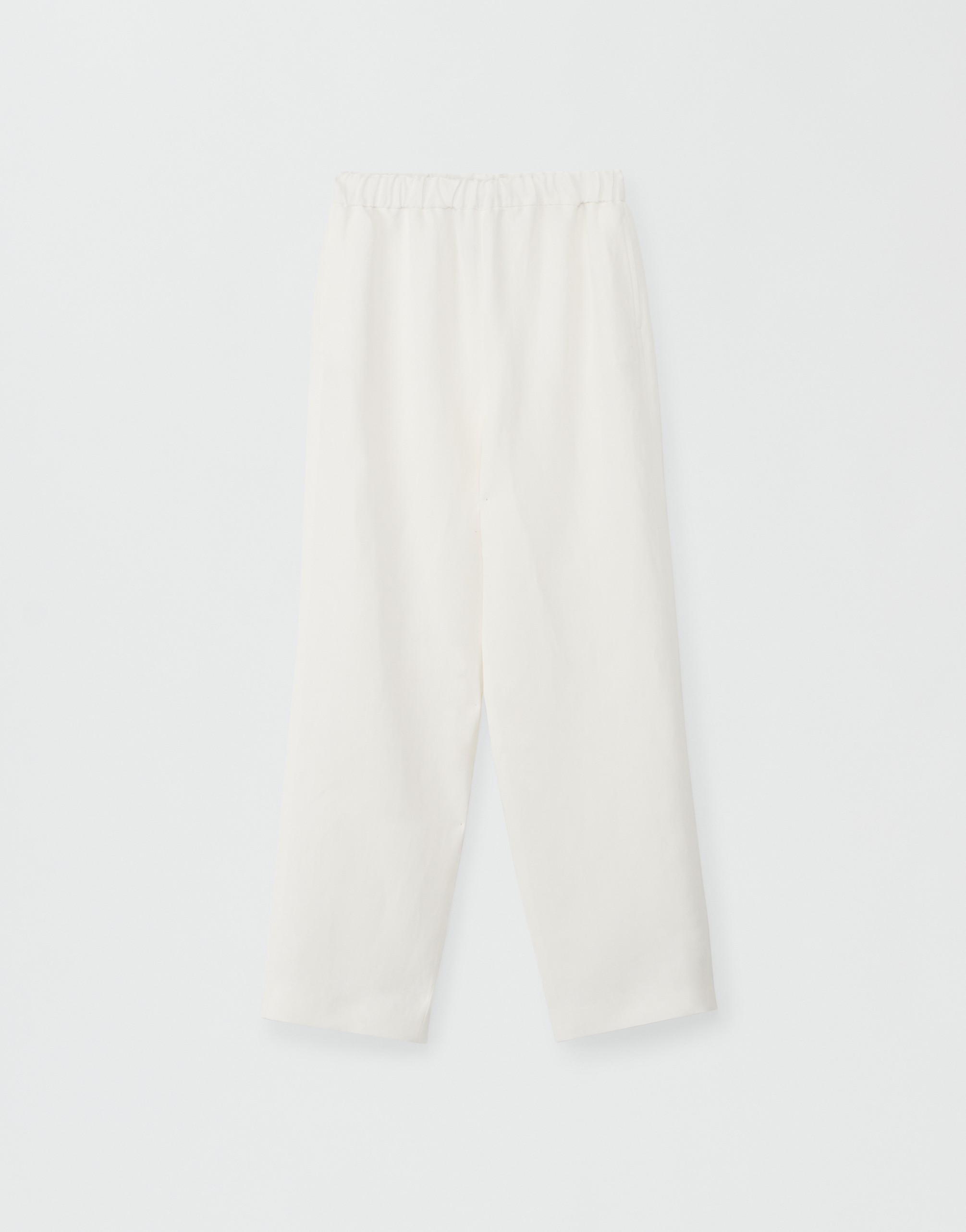 Shop Fabiana Filippi Viscose Linen Jogging Trousers In White