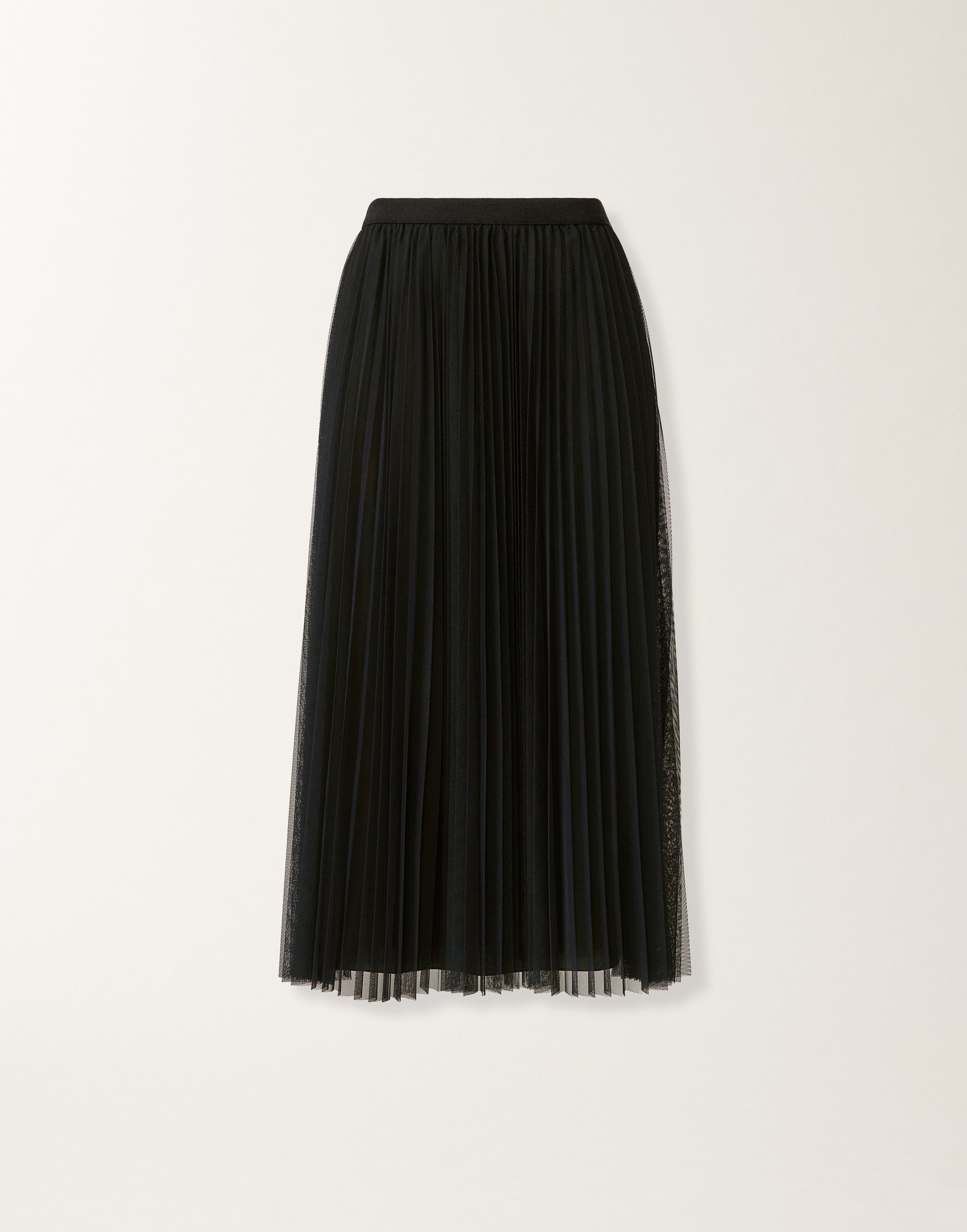 Fabiana Filippi Wide Pleated Tulle Skirt In Black