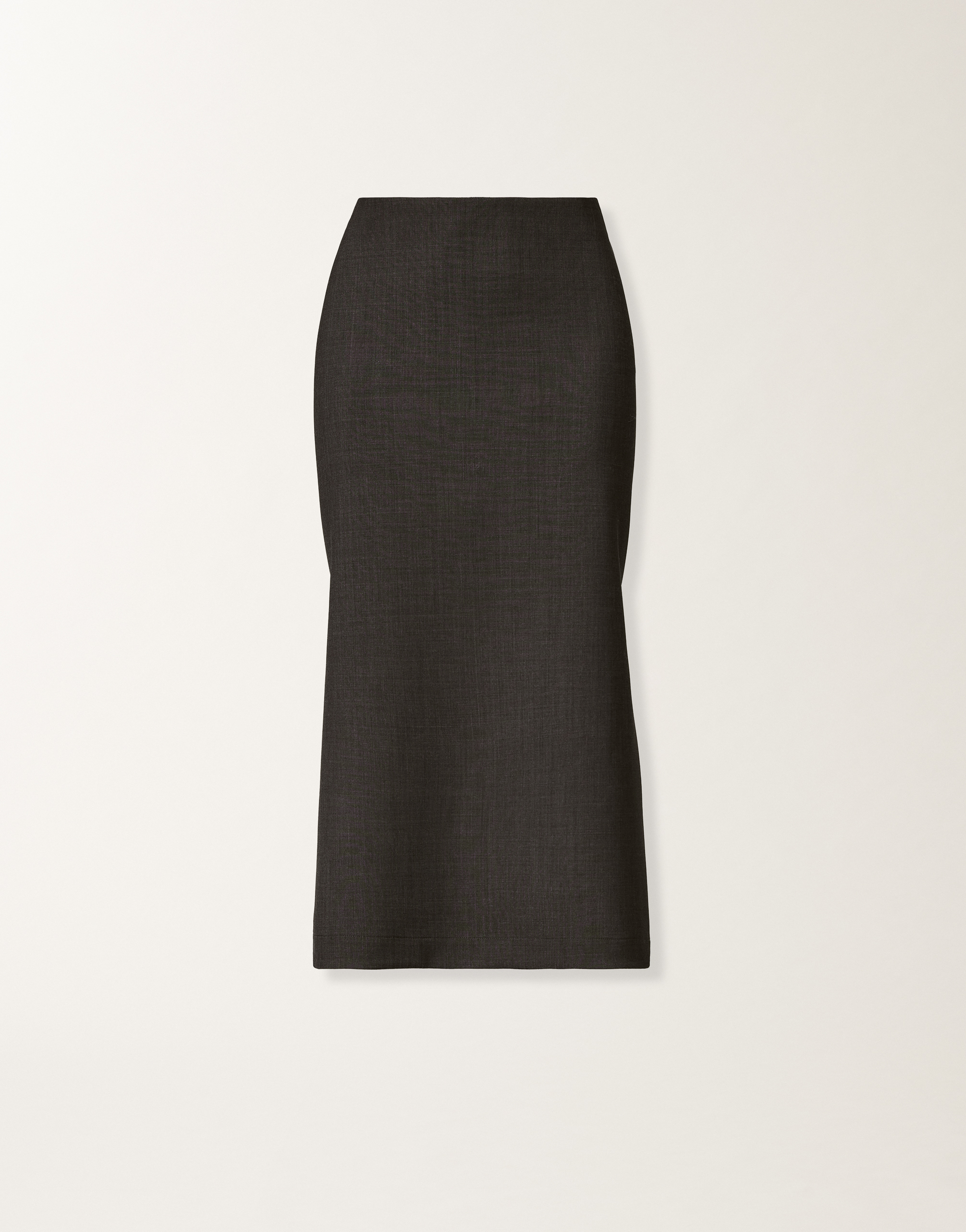 Fabiana Filippi Bi-stretch Fresco Wool Skirt In Gray